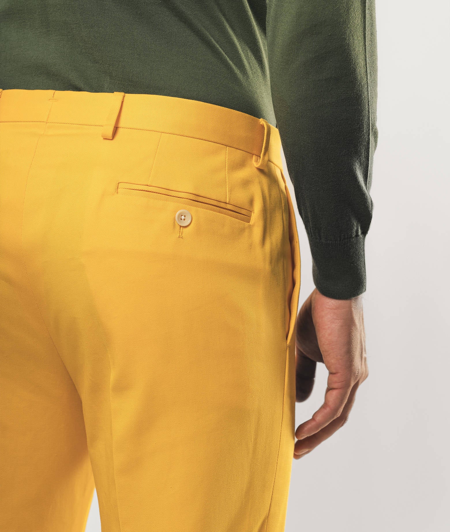 Cotton Trousers Maiorca Yellow No Pinces