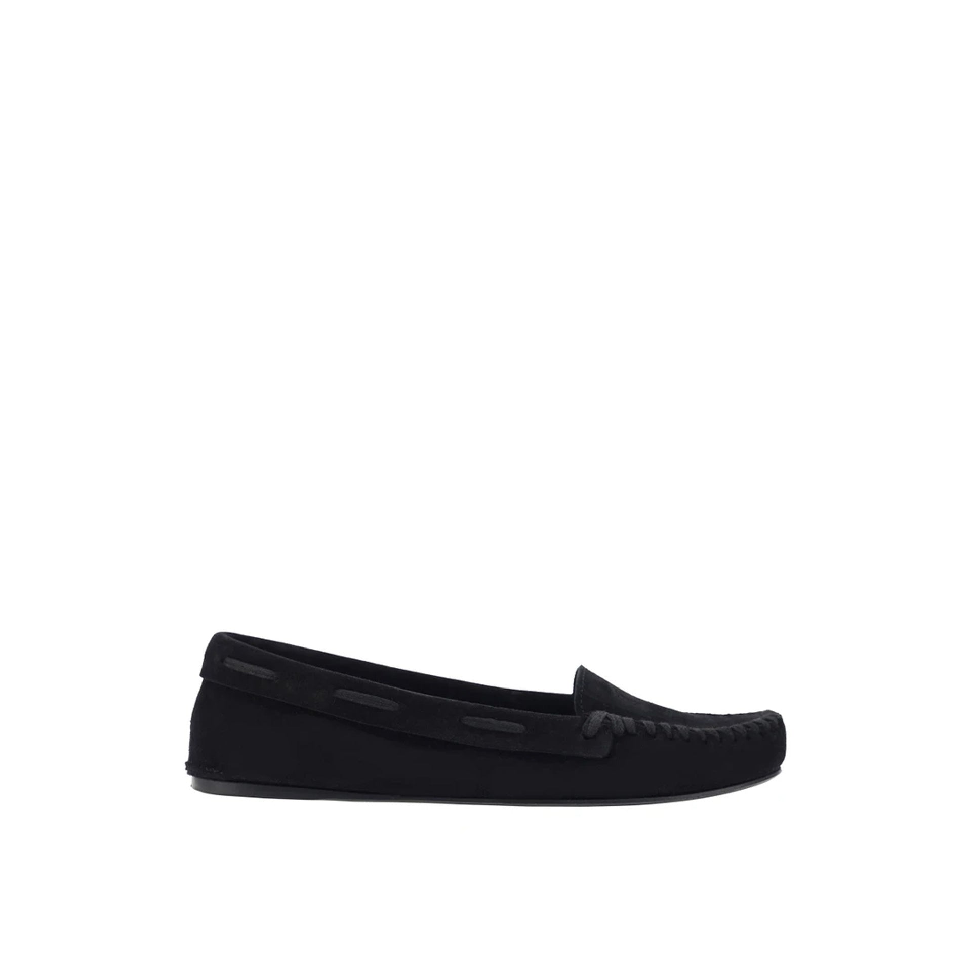 The Row Mabel Leather Loafers Black Calf