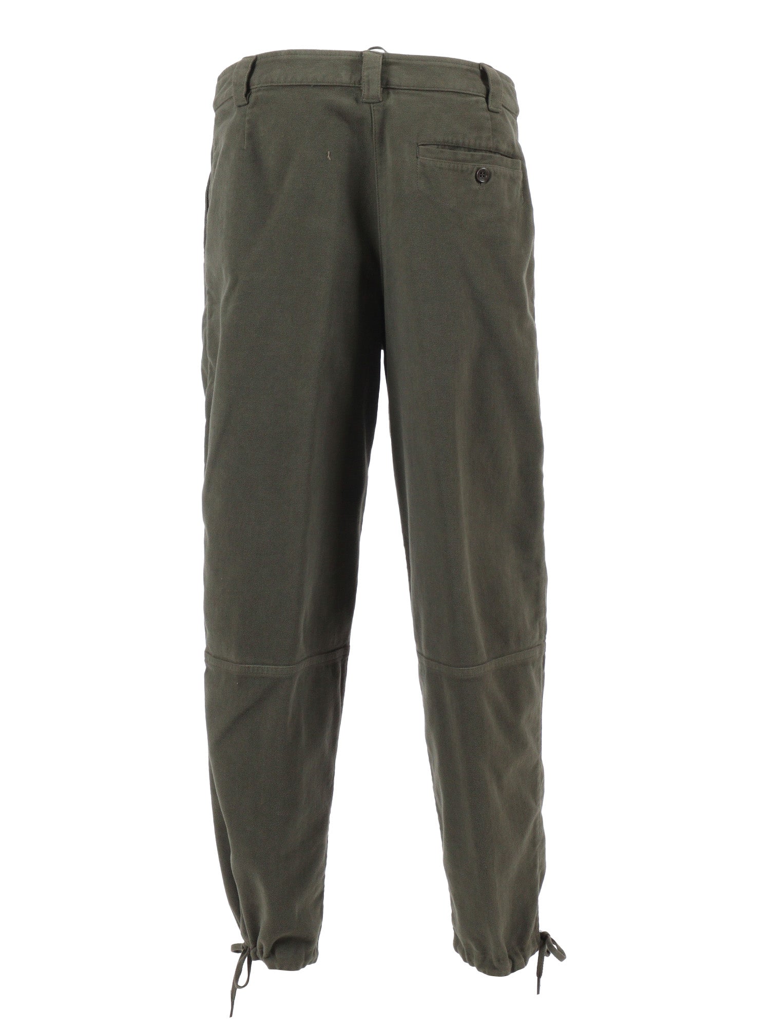 Woman Pants Green Cotton Elastane