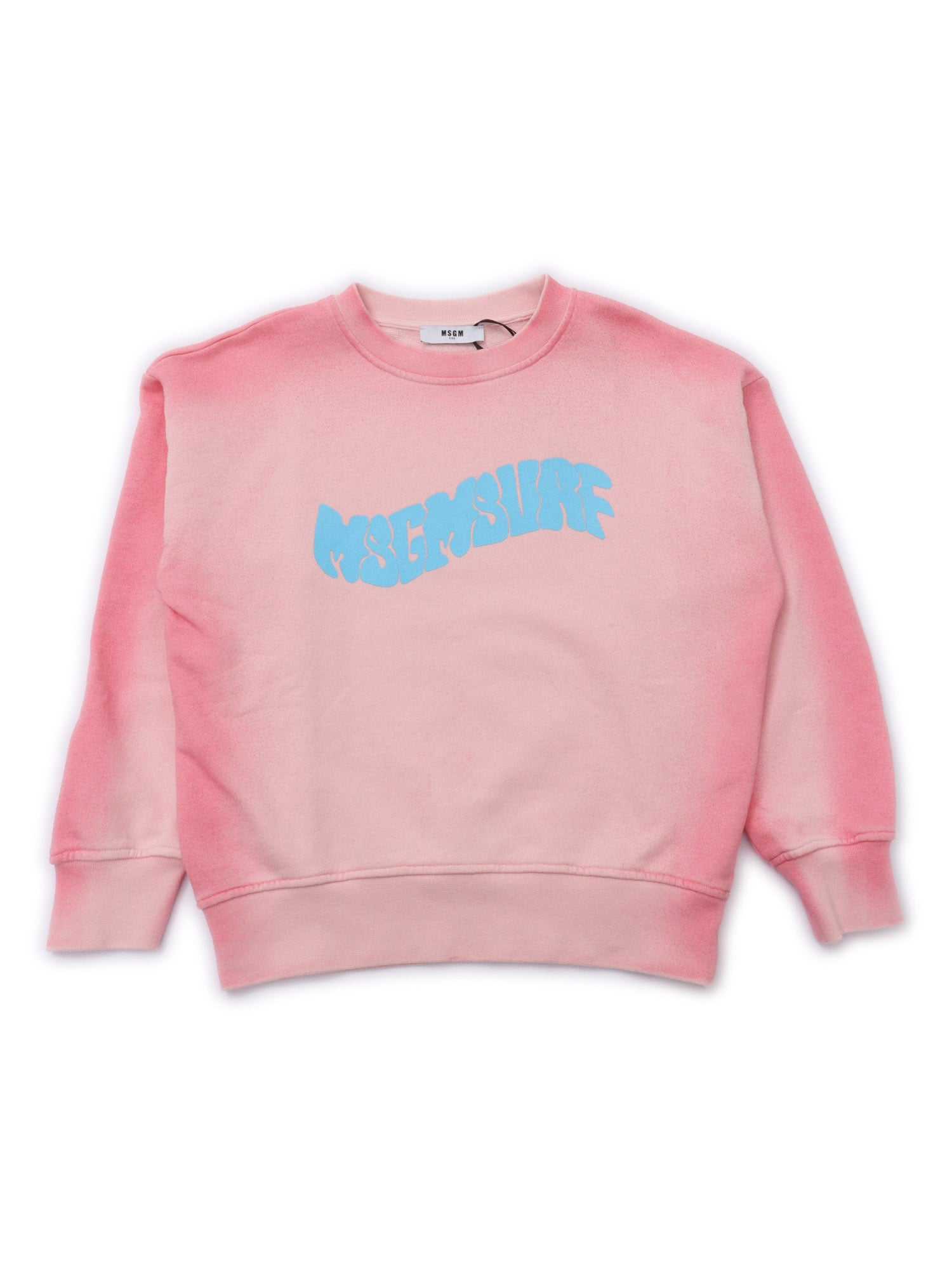 AIRBRUSHED SWEATSHIRT UNISEX Pink Cotton