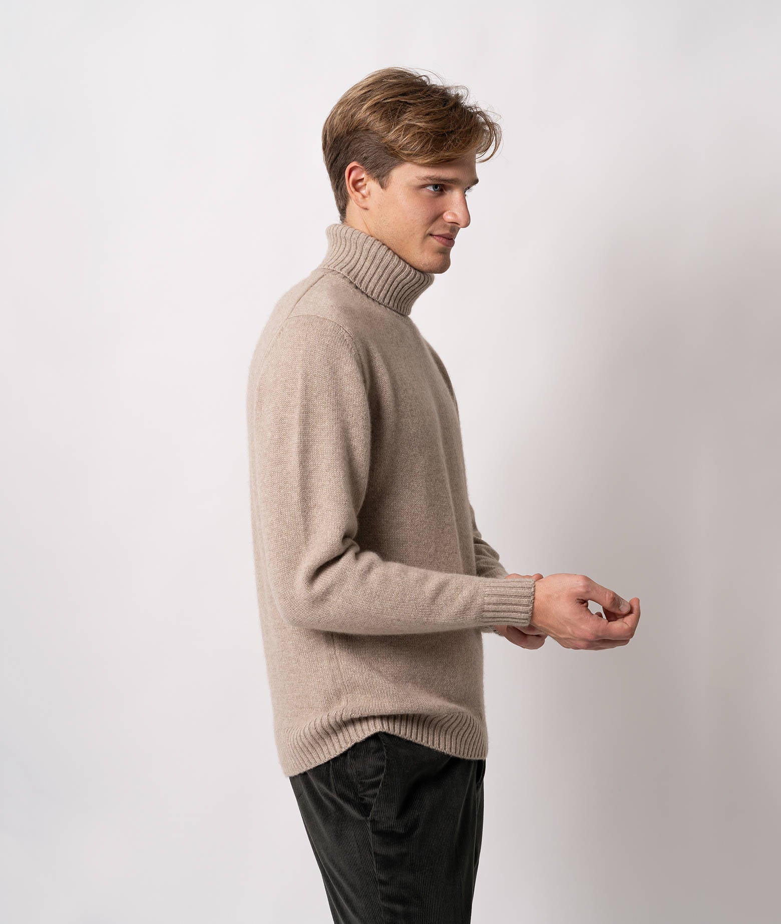 Turtleneck Cashmere Sweater Winnipeg Teal Knitwear