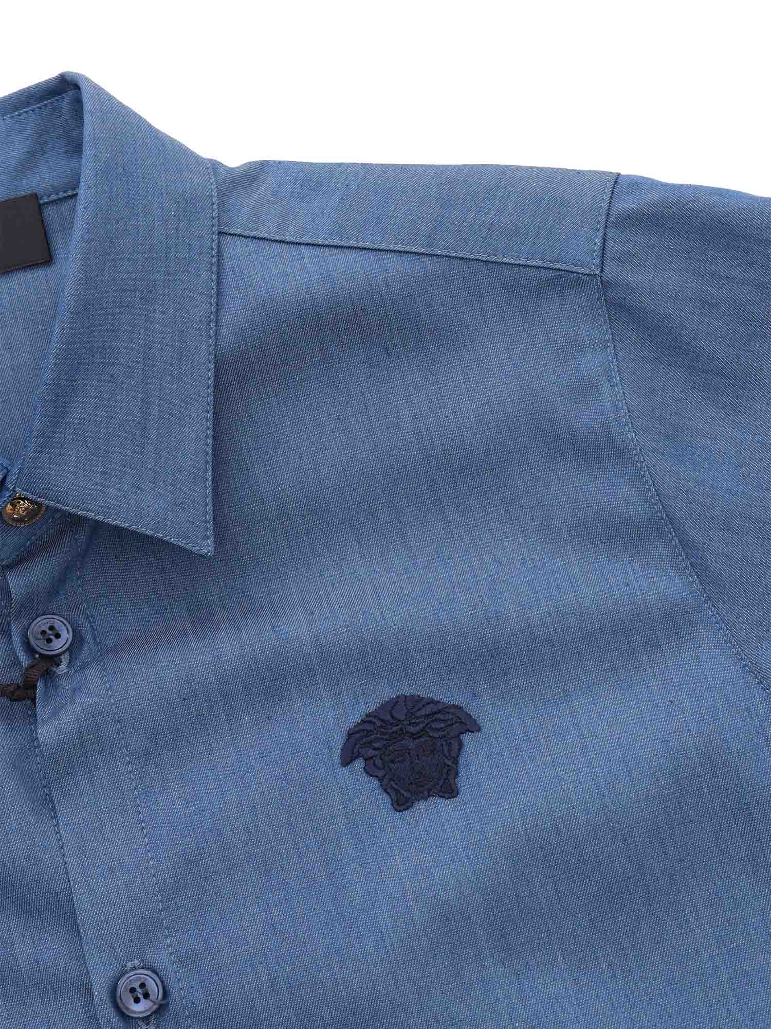 Blue Shirt With Medusa