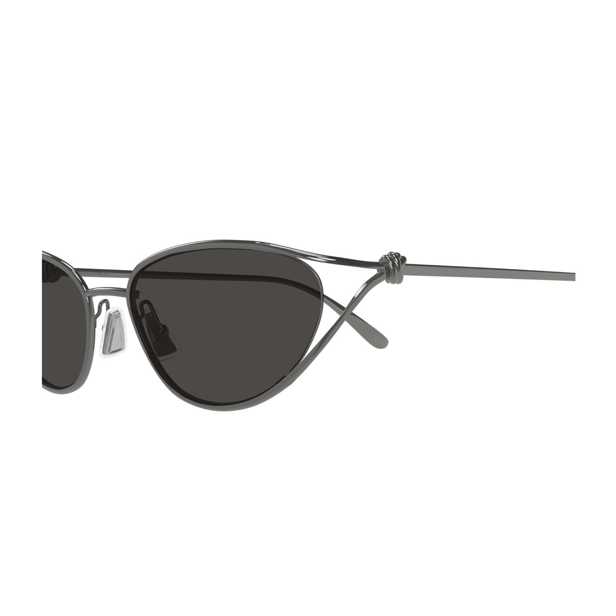 Bottega Veneta BV1330S Linea Knot 001 Ruthenium Grey Grigio Metal Occhiali Da Sole