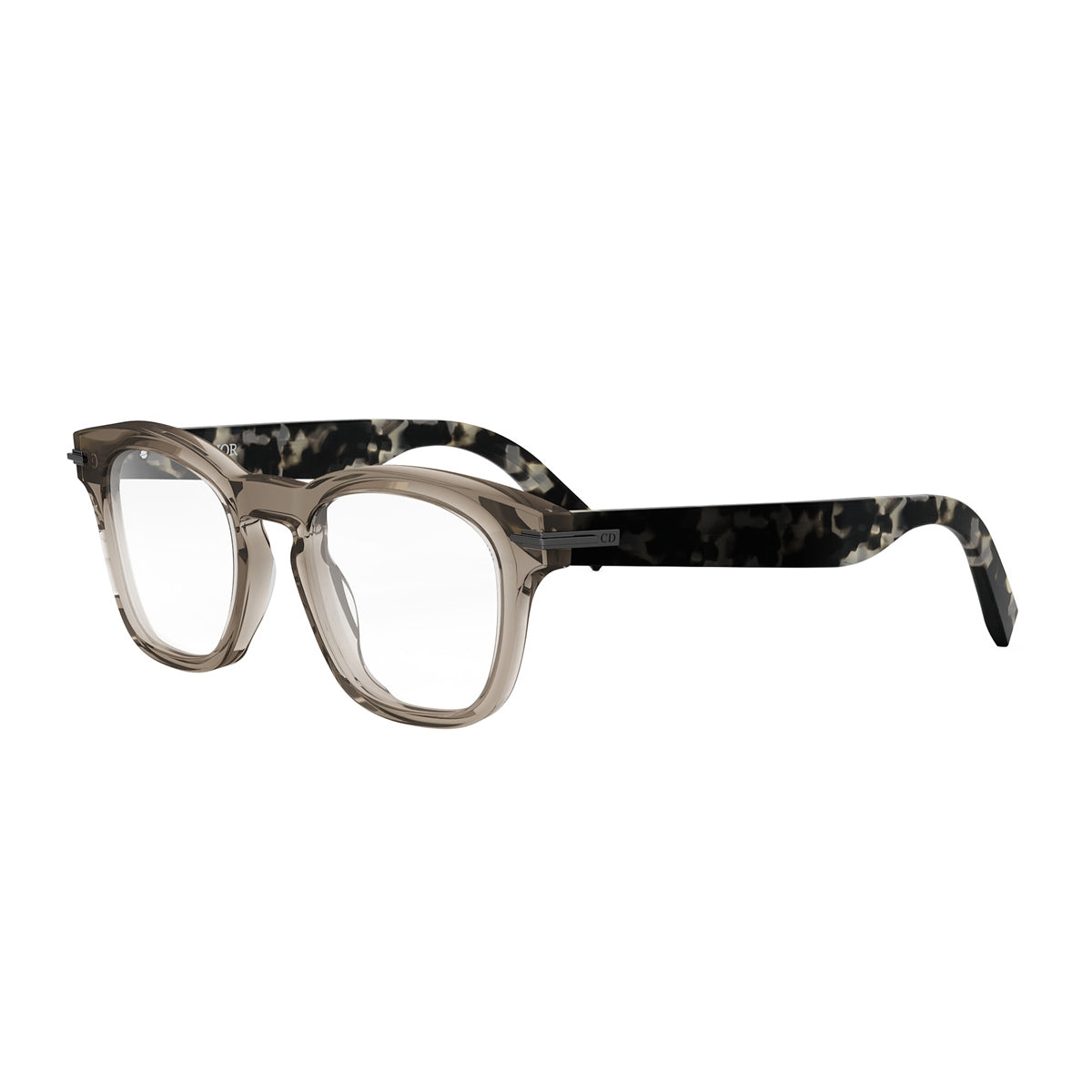 DiorBlackSuitO S21I 6400 Transparent Khaki Beige Acetate Occhiali Da Vista