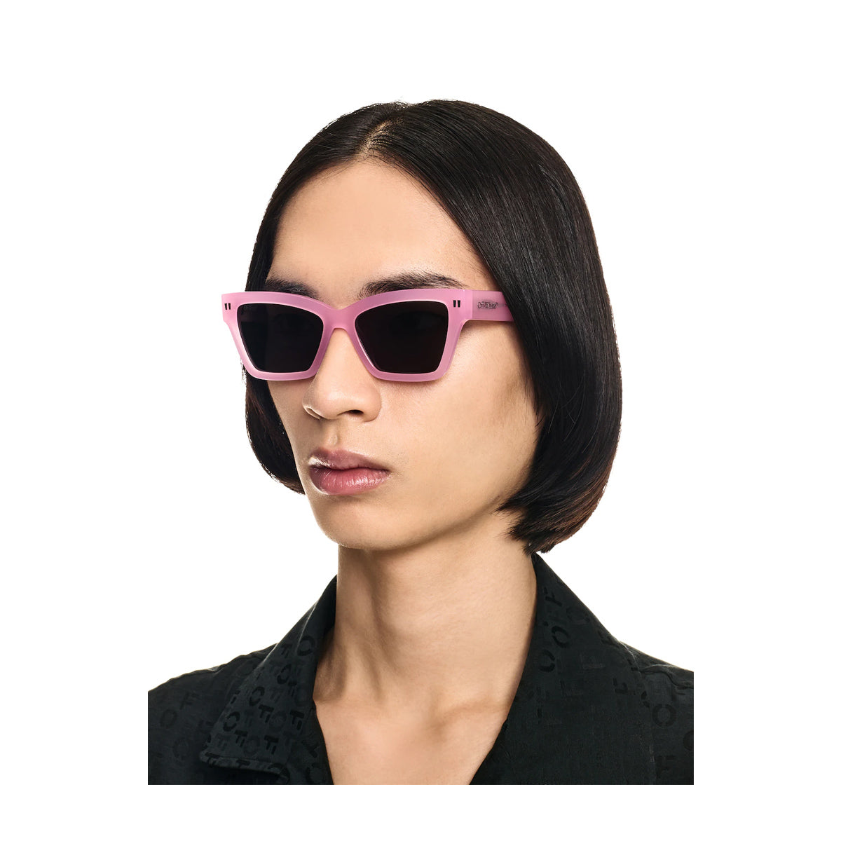 Off White OERI110 CINCINNATI 3007 Pink Dark Grey Rosa Acetate Occhiali Da Sole