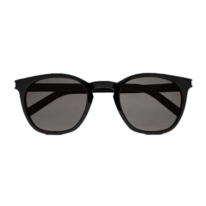 Saint Laurent SL 28 Linea Corner Angle 002 Black Smoke Nero Recycled Acetate Occhiali Da Sole