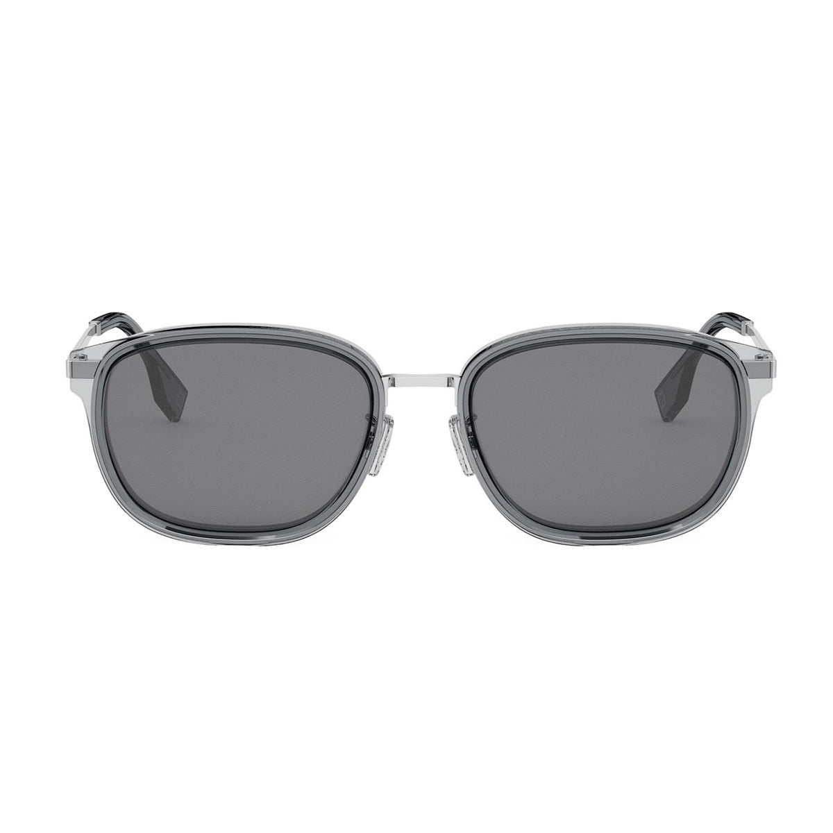FE40155U Fendi Travel 20A Grigio Lucido Argento Acetate/ Metal Occhiali Da Sole