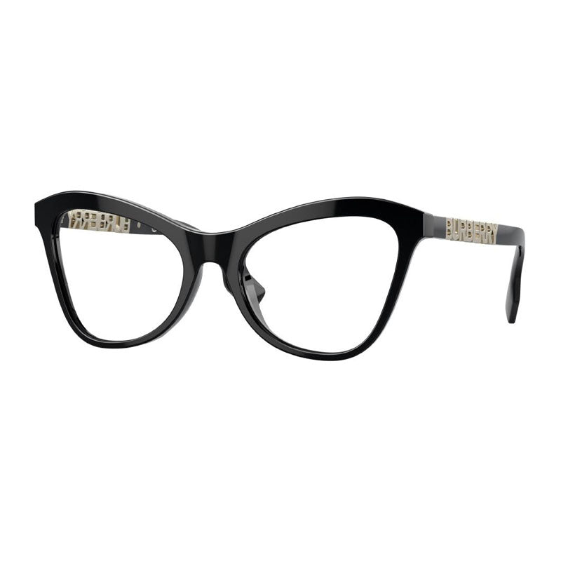 Burberry Eyeglasses Cat Eye Full Rim, Black Frame And Clear Demo Lenses Lens Be2373u3001 Sunglasses