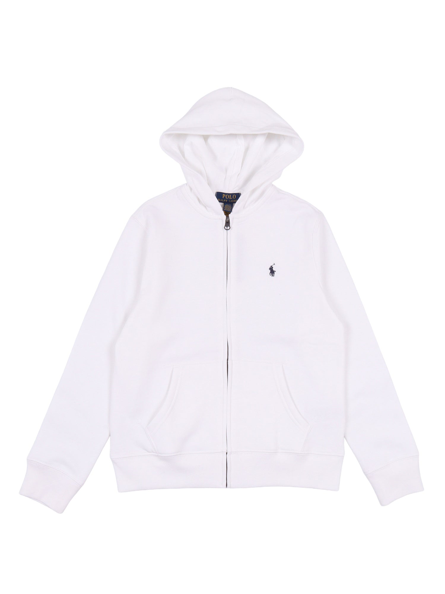 Ls Fz Hood-Tops-Knit White Cotton Polyester Sweatshirt
