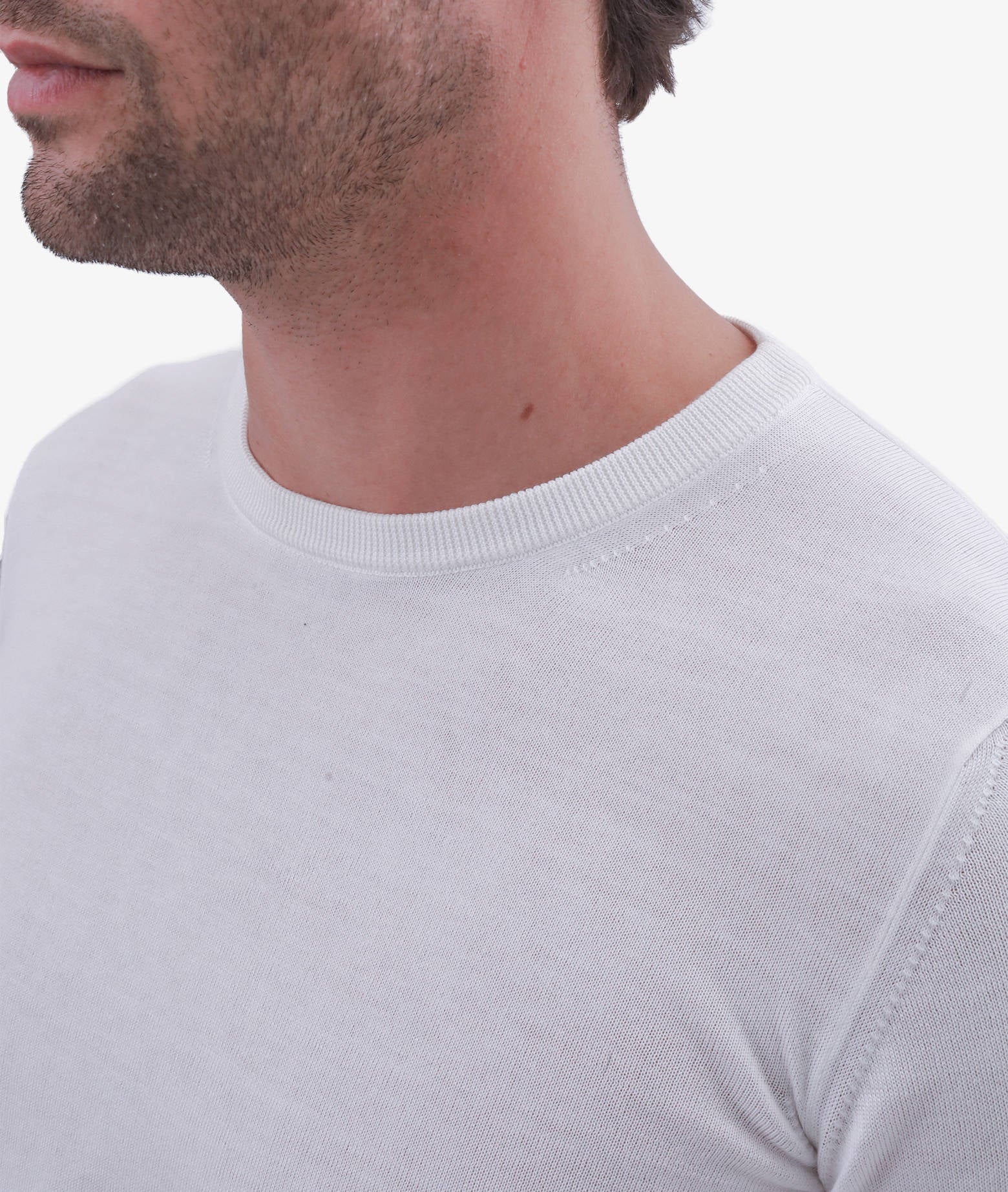 Silk And Cotton Crew Neck Cap Martin Green Basic Light Kintwear