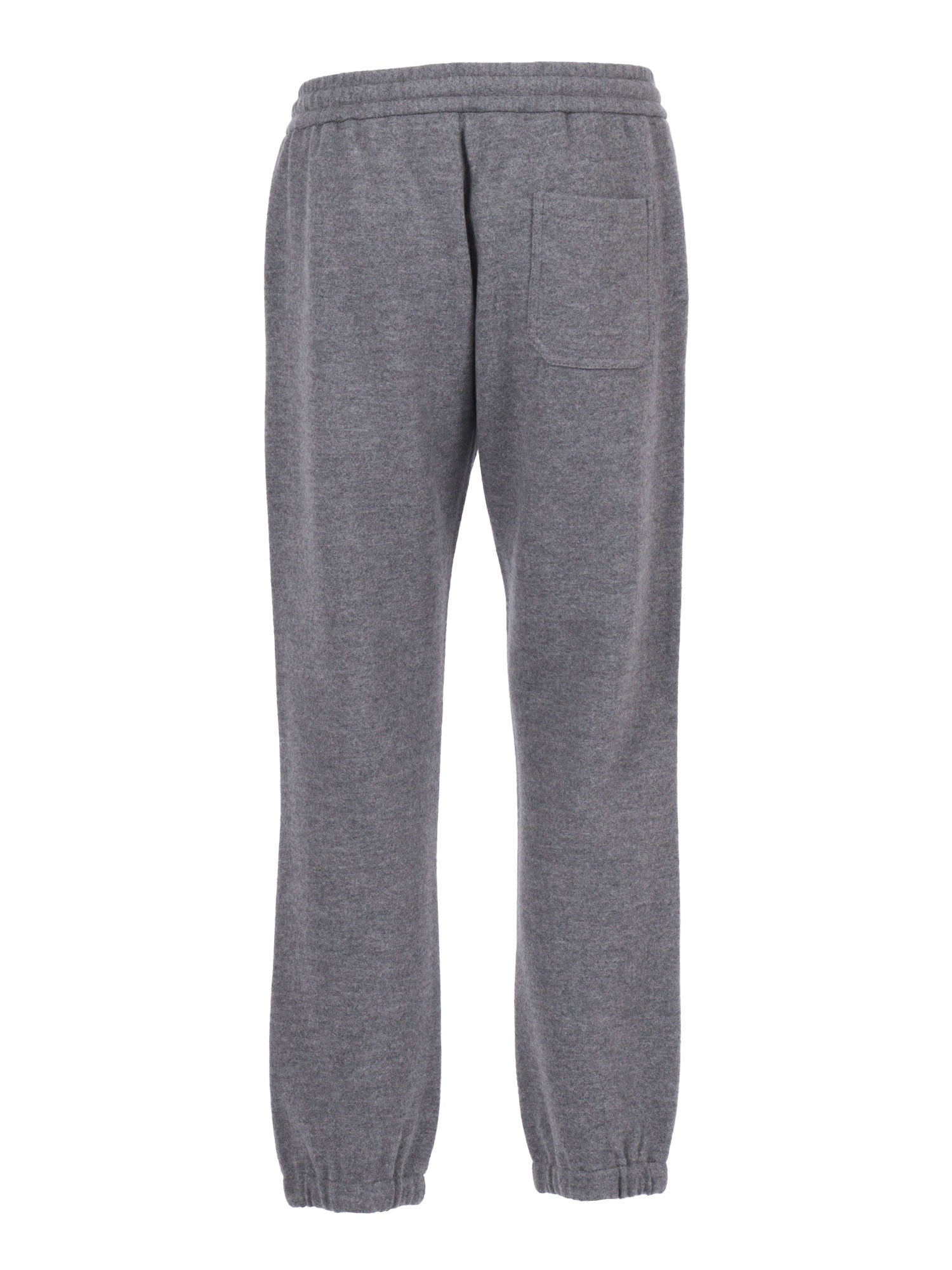 P.cuffed Wool Grey Fabric 2 Cotton Elastane Pant