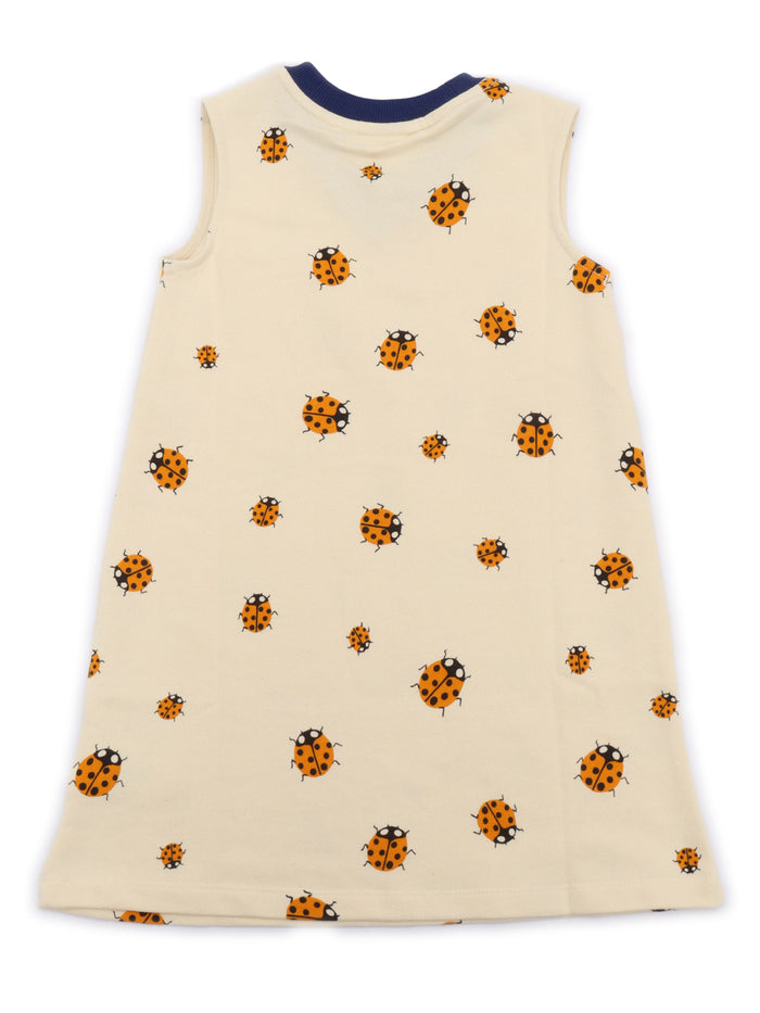 Ladybugs aop sweatdress White Organic Cotton Dress