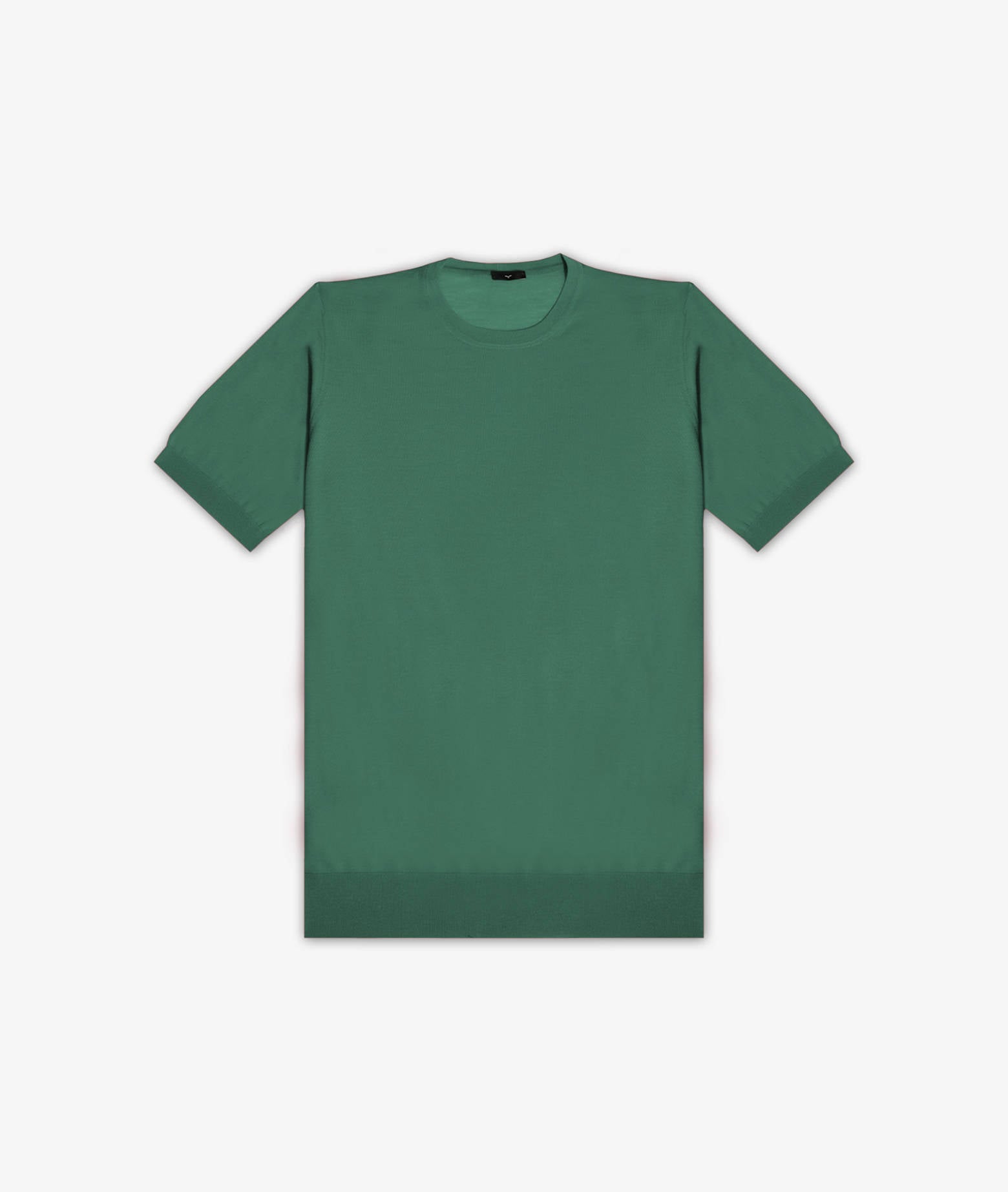Wool T-Shirt Mentone Green Round Neck