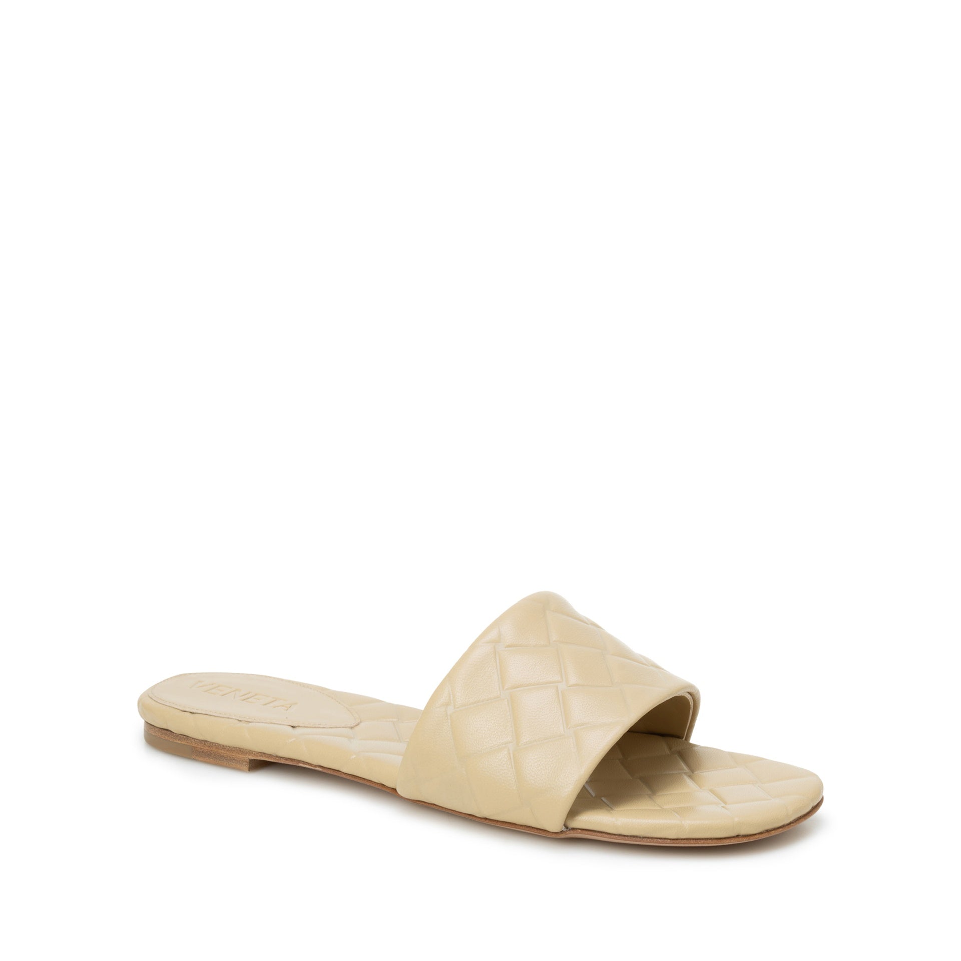 Amy Leather Sandals Beige Lamb