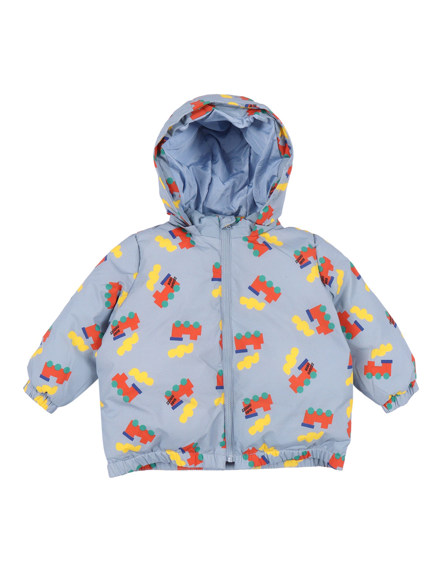 Bobo Choo All Over Anorak Light Blue Recycled Polyamide Heavy Jacket