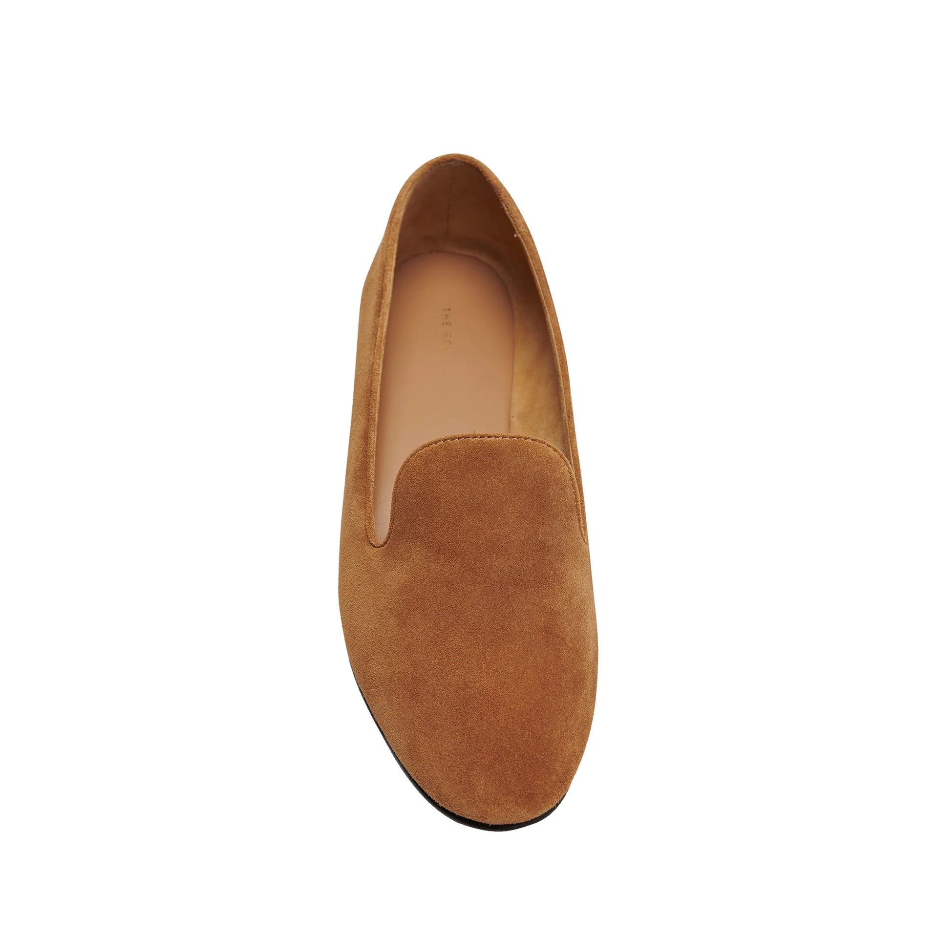 The Row Tippi Leather Loafers Brown Calf