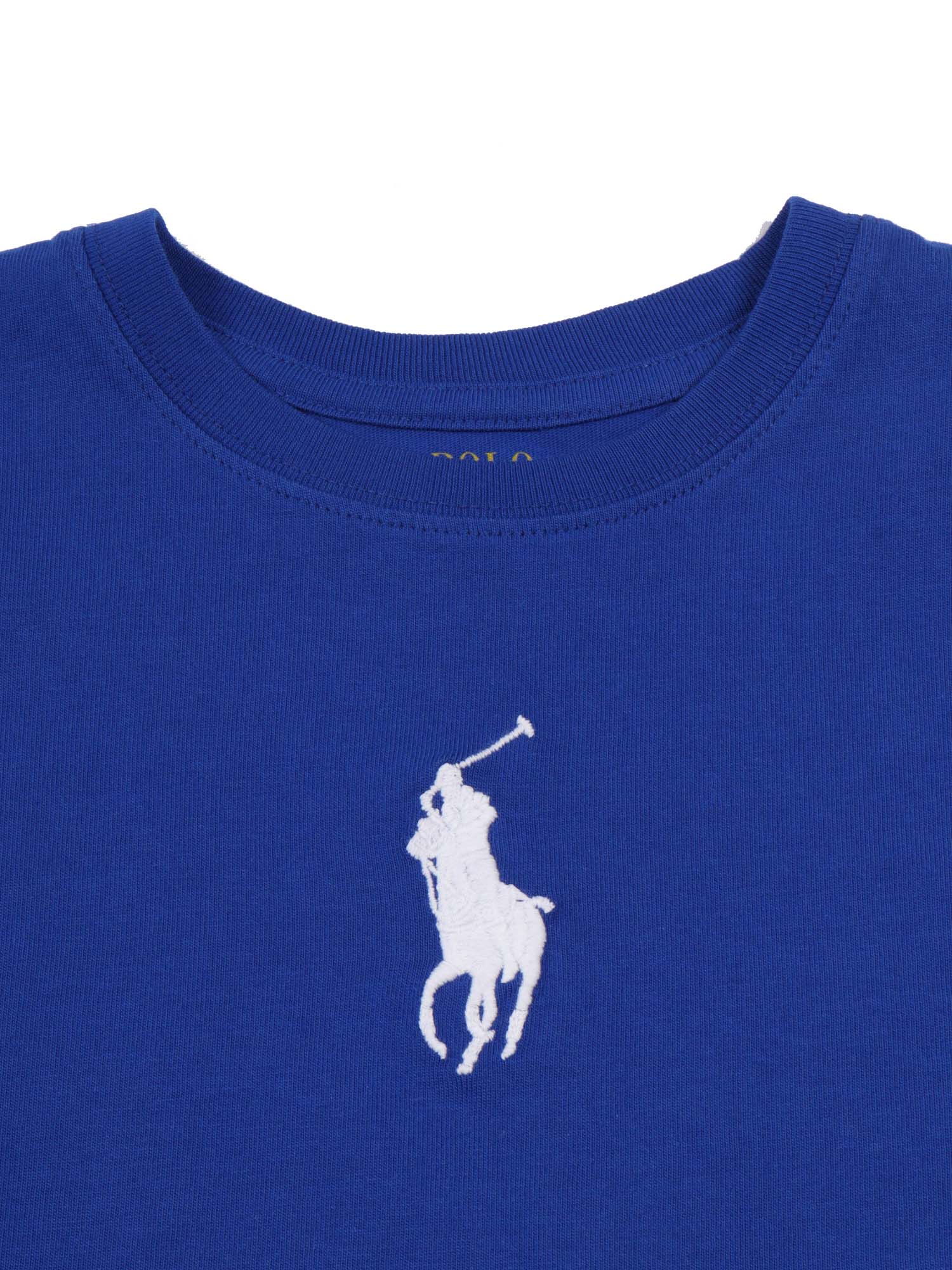 KNIT-T-SHIRT Blue Cotton Short Sleeves T-shirt