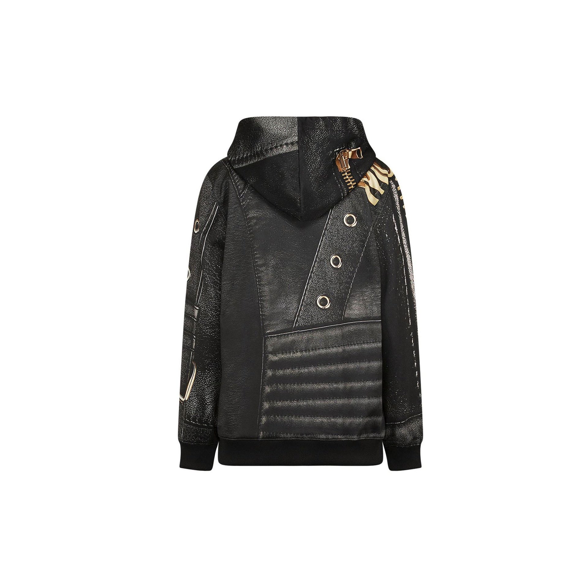 Marco Biker Hooded Sweatshirt Black Polyester