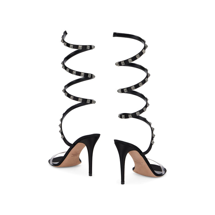 Garavani Rockstud Sandals Black Lamb Leather