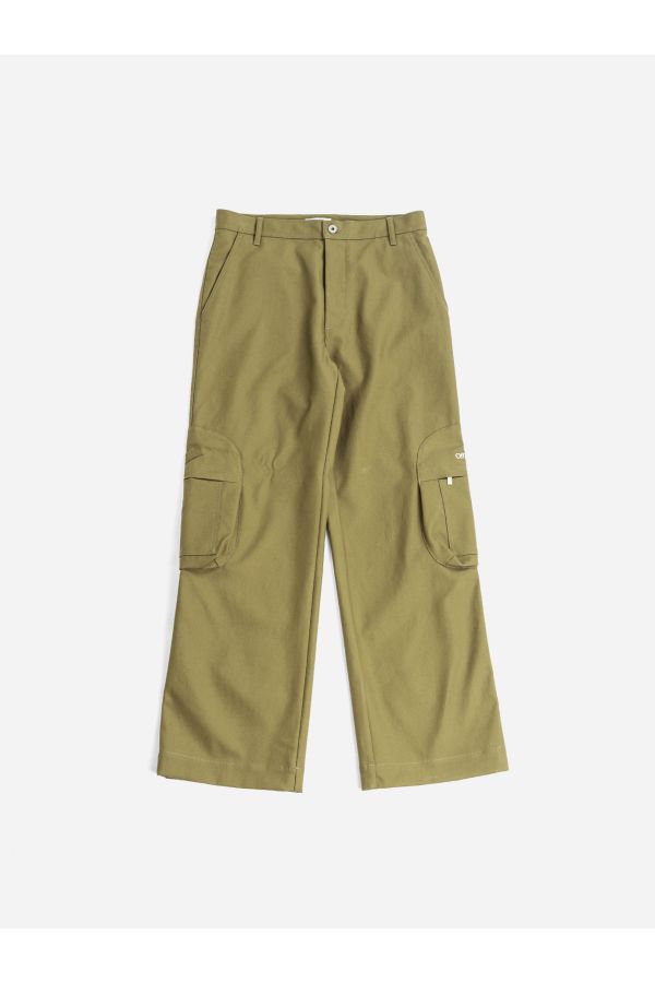 Off-White Cotton blend cargo pants in green