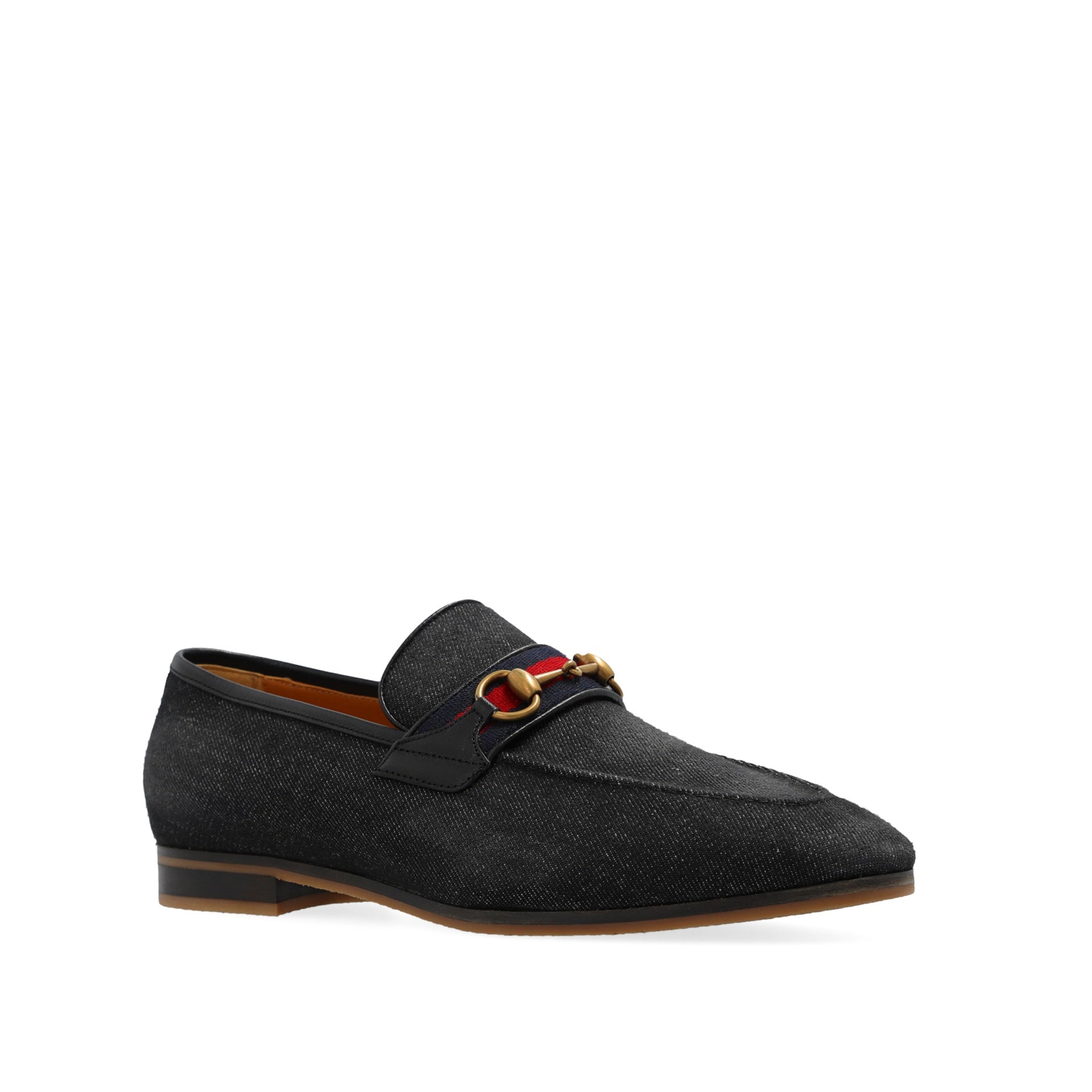 Denim Loafers Black Fabric