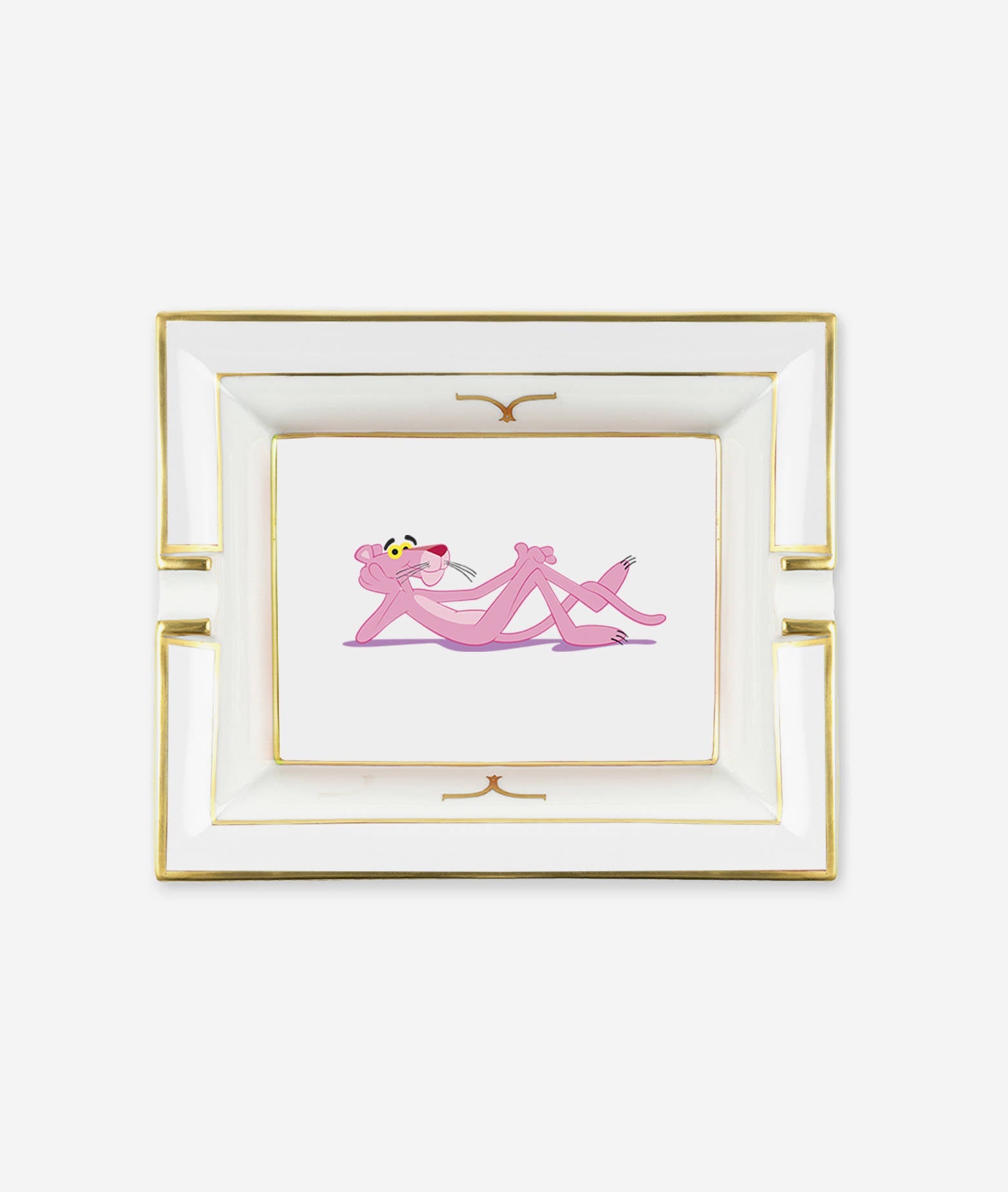 Ashtray Pink Panther White