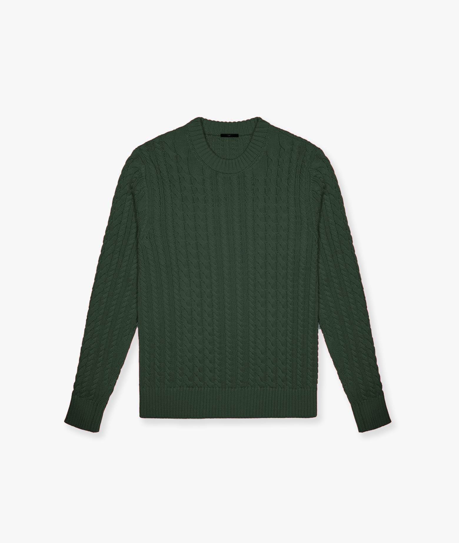 Cotton Sweater Bali Darkgreen Maglieria Dis/lav Pesante