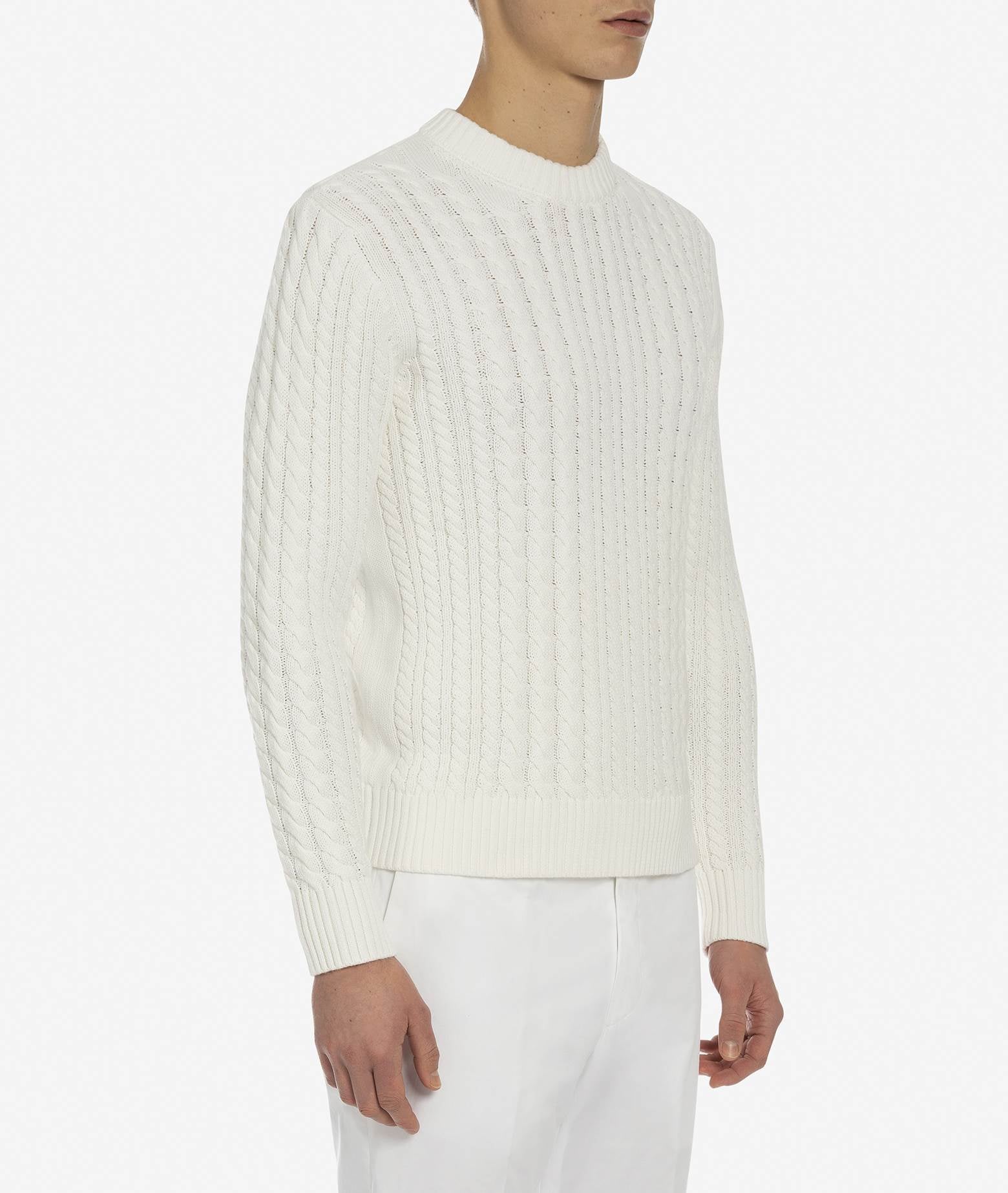 Cotton Sweater Bali White Maglieria Dis/lav Pesante