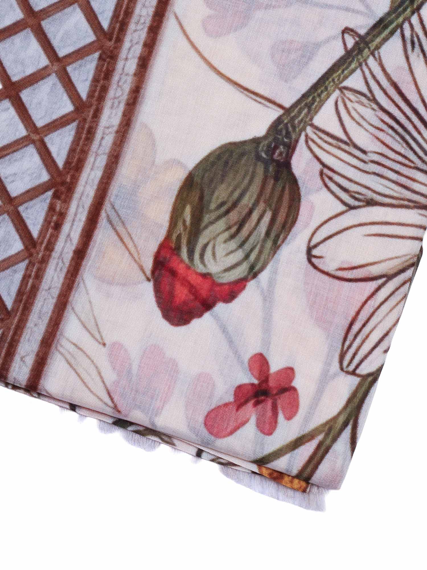 Perla Stole White Modal Silk Scarf