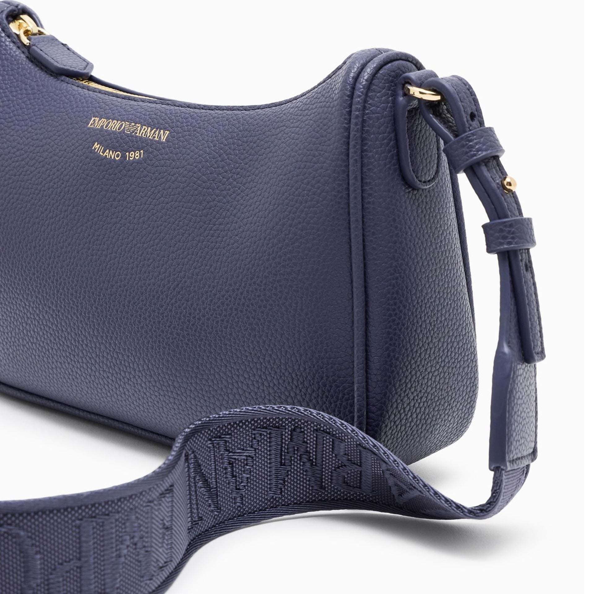 Shoulder Bag Blue Polyurethane