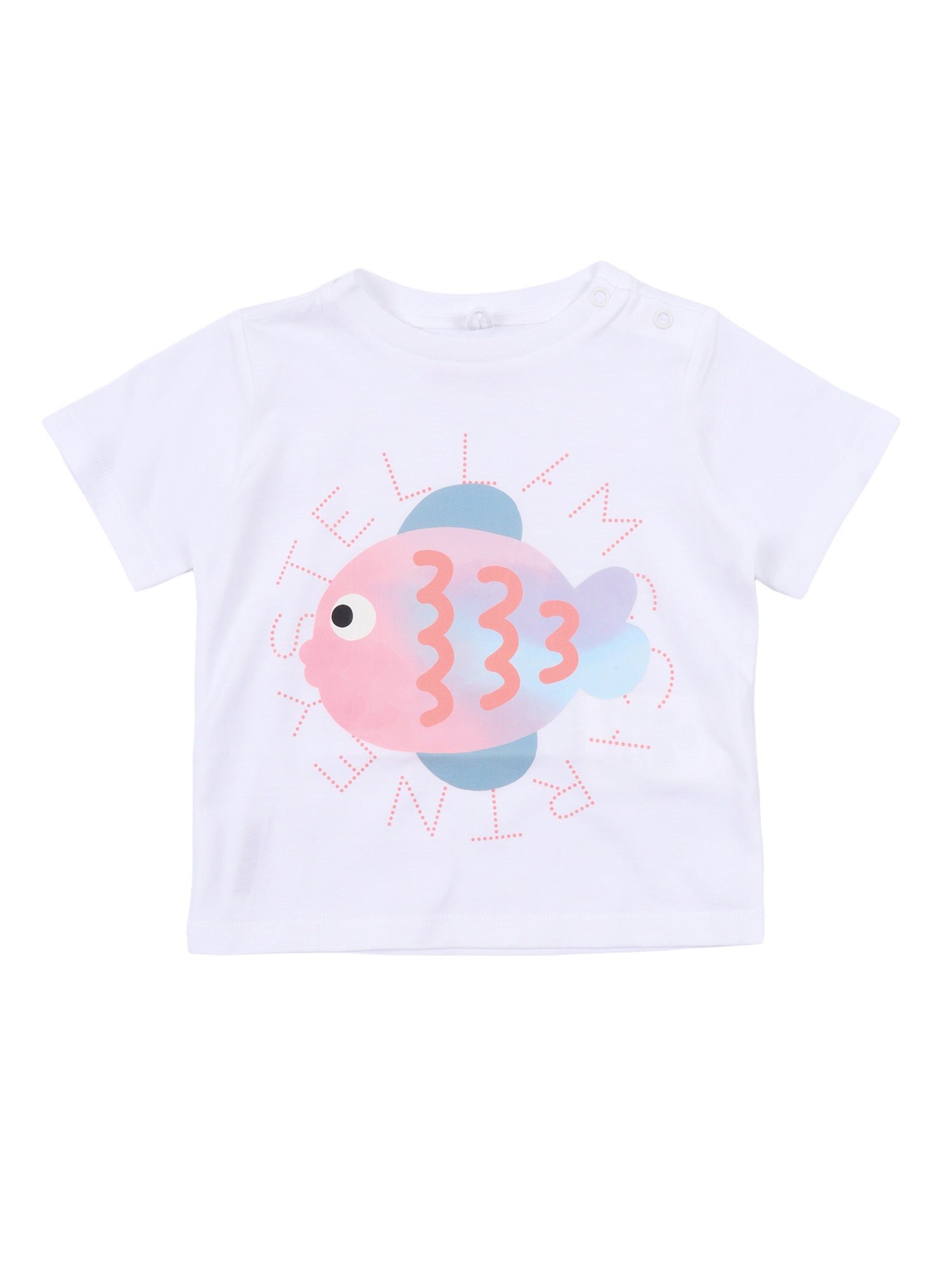 T-SHIRT-TOP White Cotton Polyester Short Sleeves T-shirt