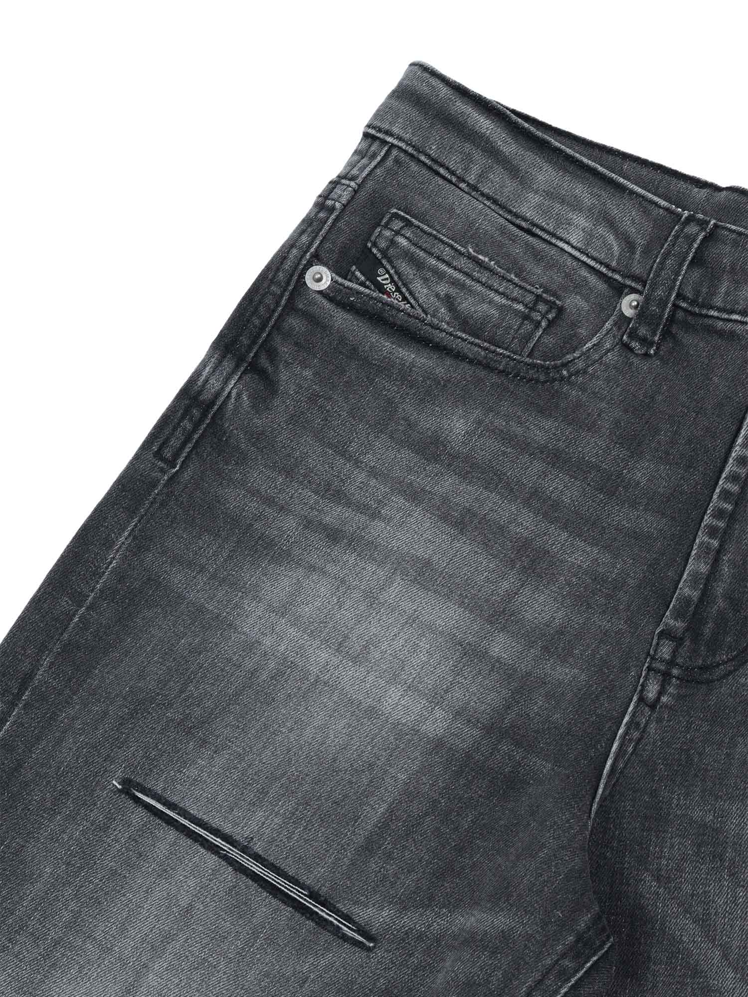 5 Pockets Black Cotton Elastane Jean