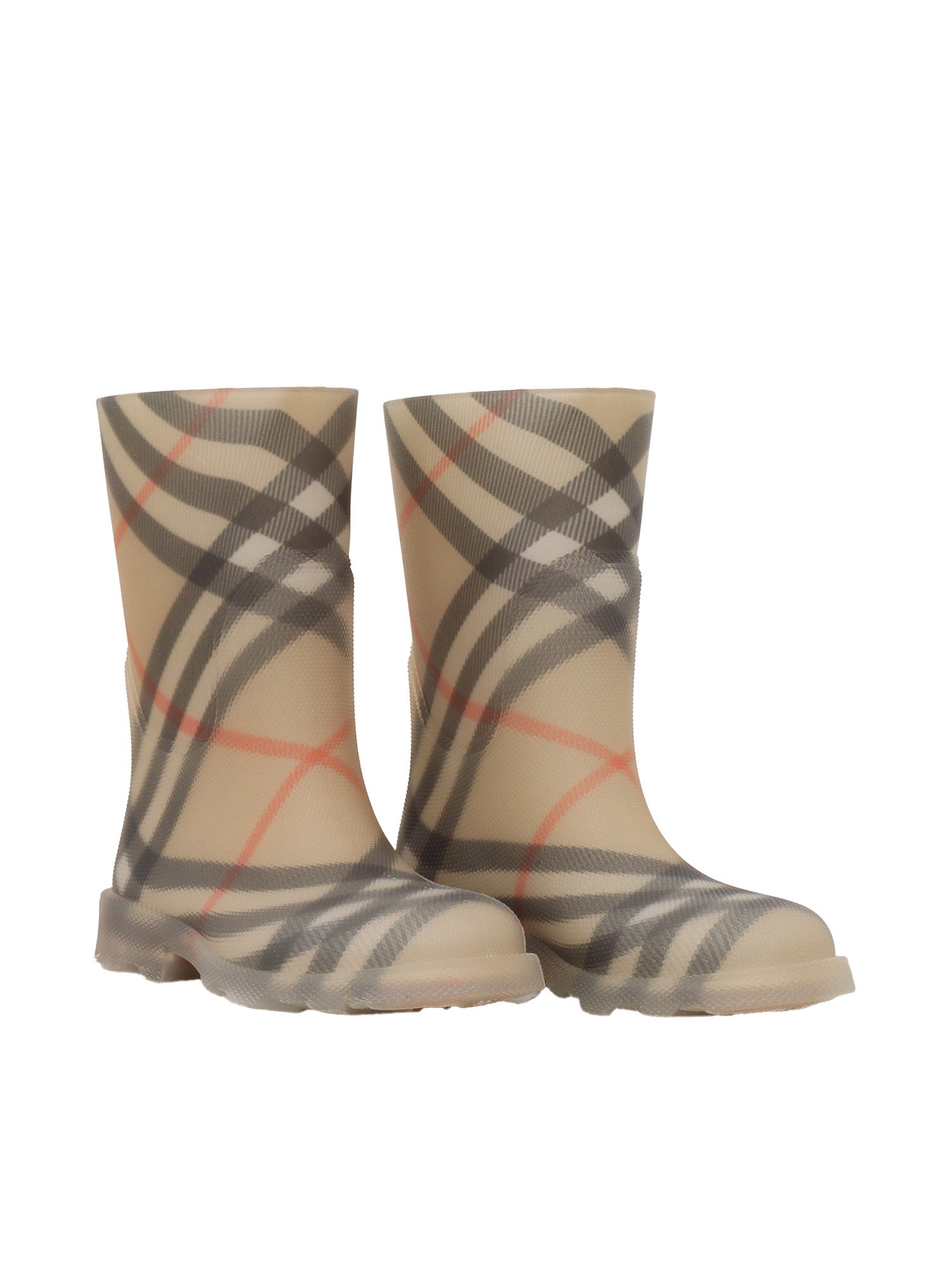 Kids Weatherboots Beige Synthetic Rubber Boot
