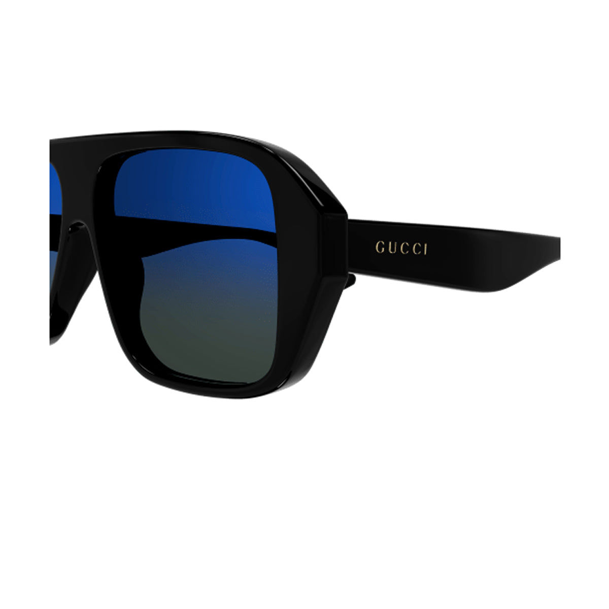GG1615S LINEA LETTERING 001 black blue Nero Recycled Acetate Occhiali Sole