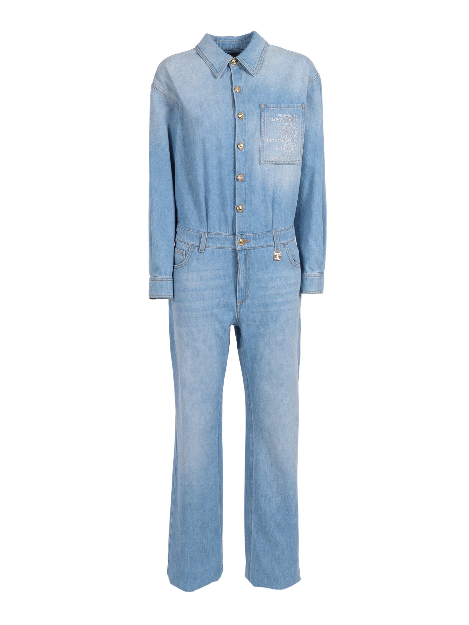 PLAYSUIT WITH DENIM TOP AND SHORTS Blue Cotton Midi Dress