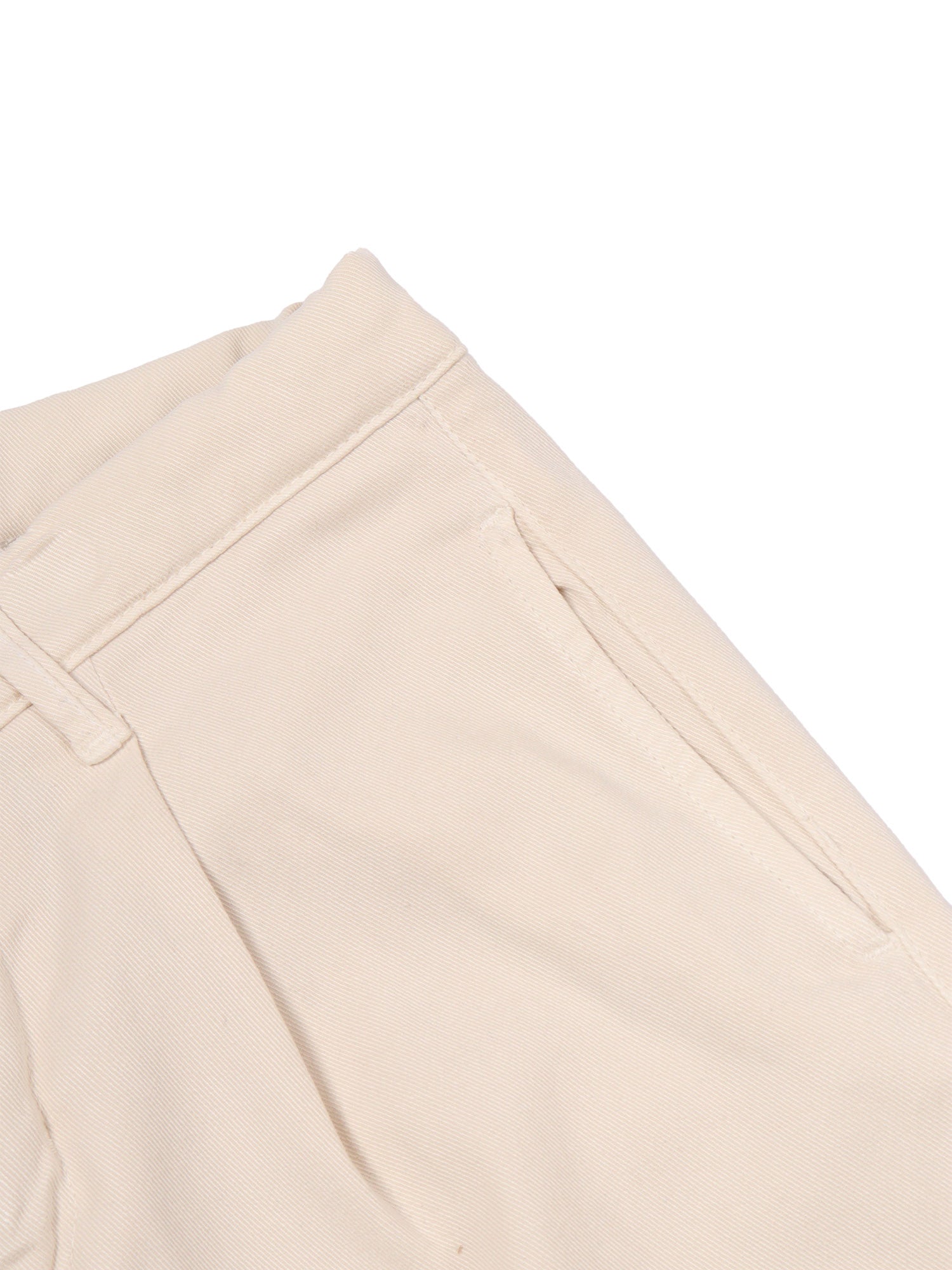 Oversize Fit Chino Pants White Lyocel Cotton Spandex
