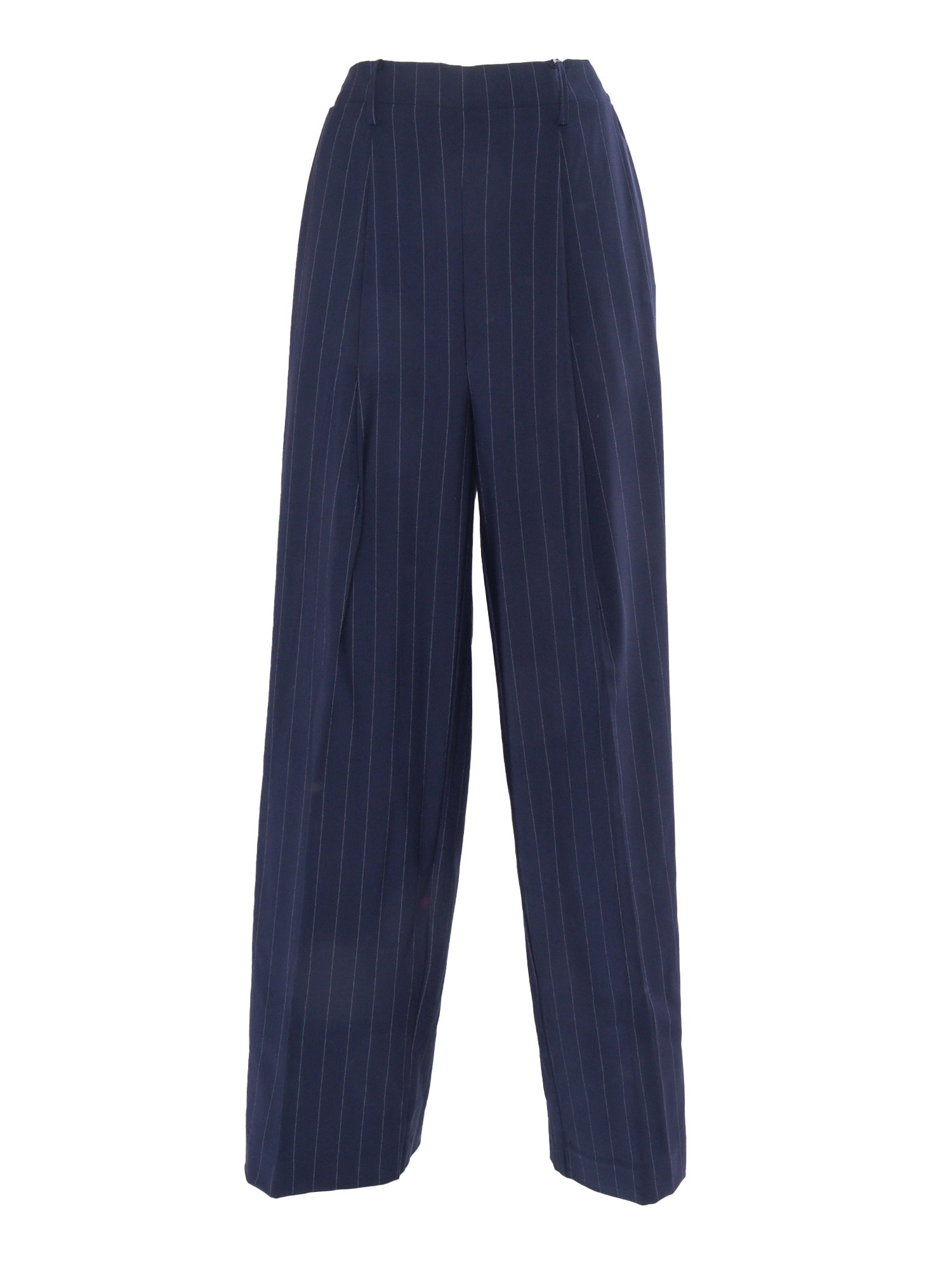 Loose-fit blu trousers Blue Virgin Wool Elastane Pant