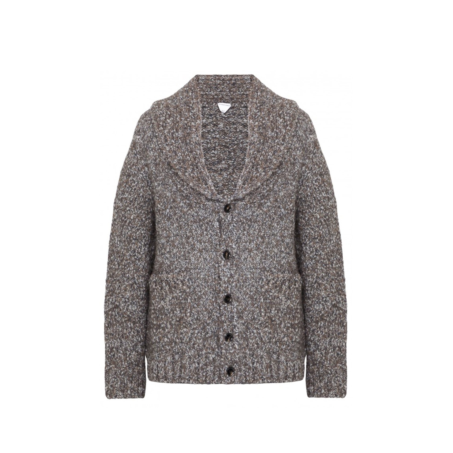 Cardigan Gray Alpaca Polyamide Wool