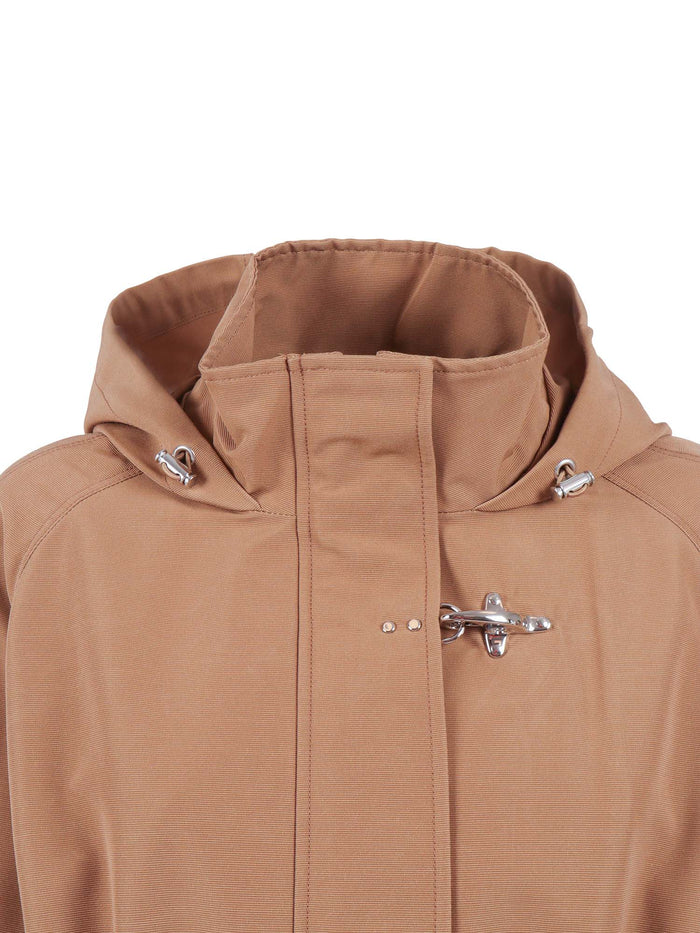 GANCIO PARKA COAT Beige Cotton Polyester