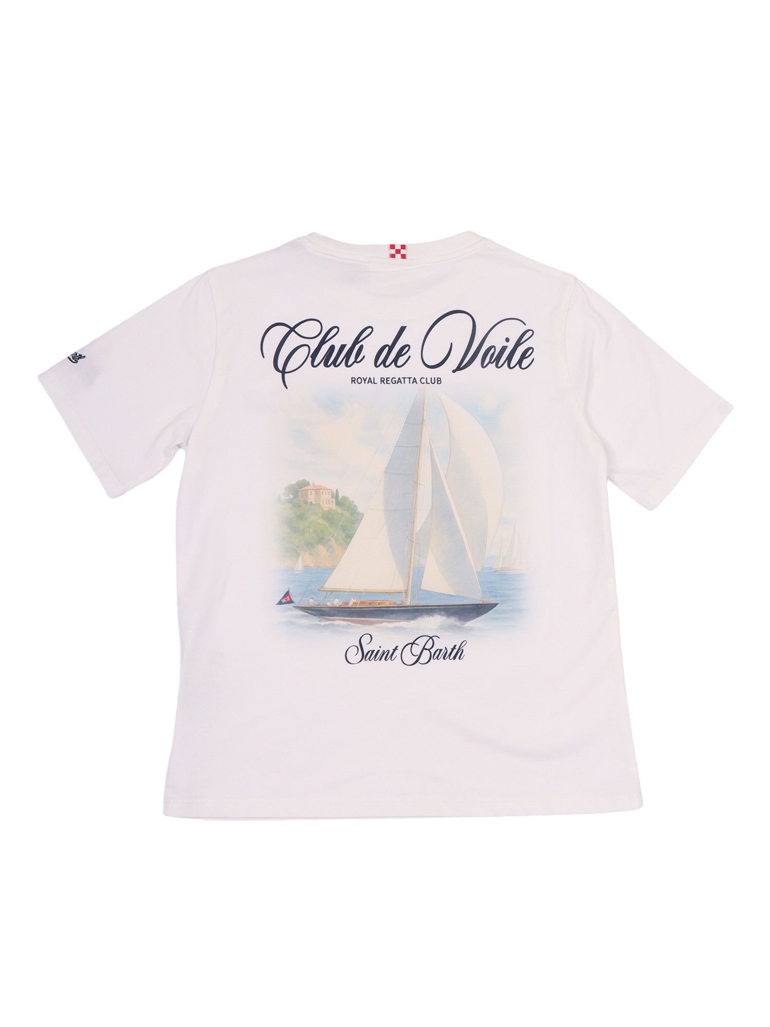 Portland Jr-Club Voile 01n White Cotton Short Sleeves T-shirt