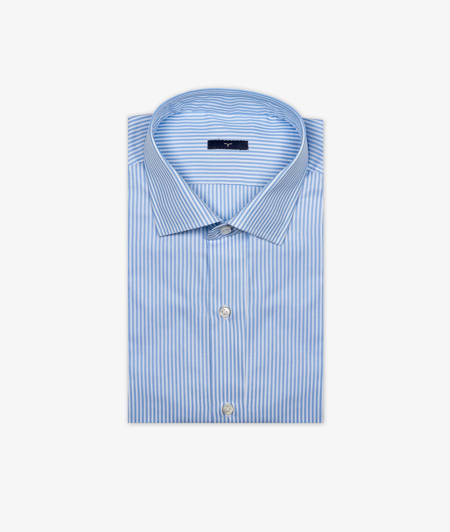 Tailored Cotton Shirt Times Lightblue Hand Made