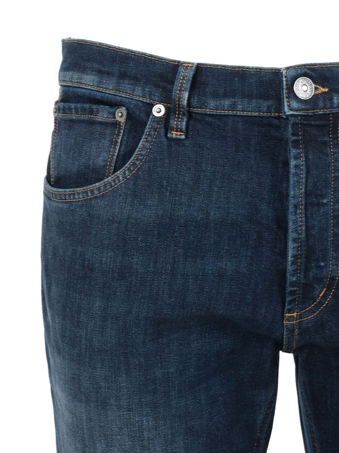 Brighton Pants Blue Cotton Elastane Jean
