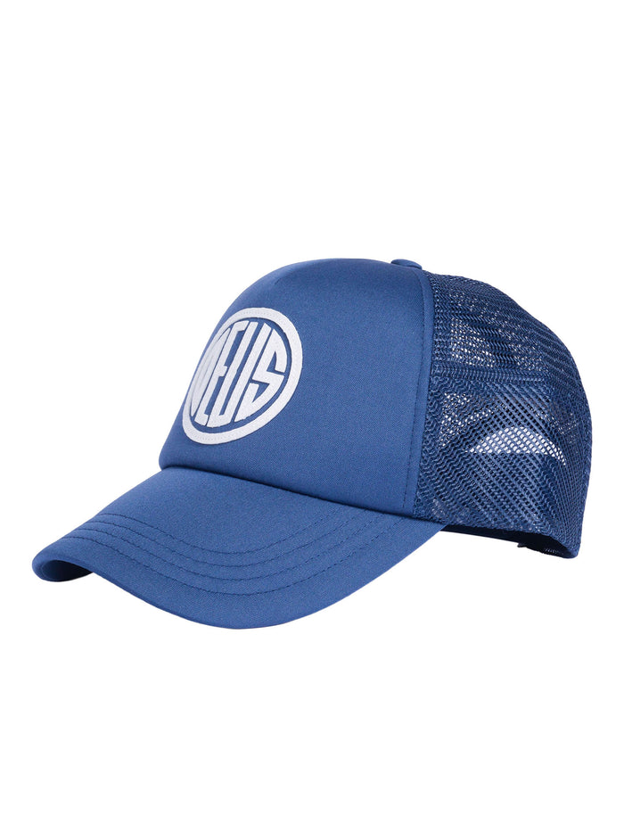 Pill Trucker Blue Polyester Lining Cotton Hat