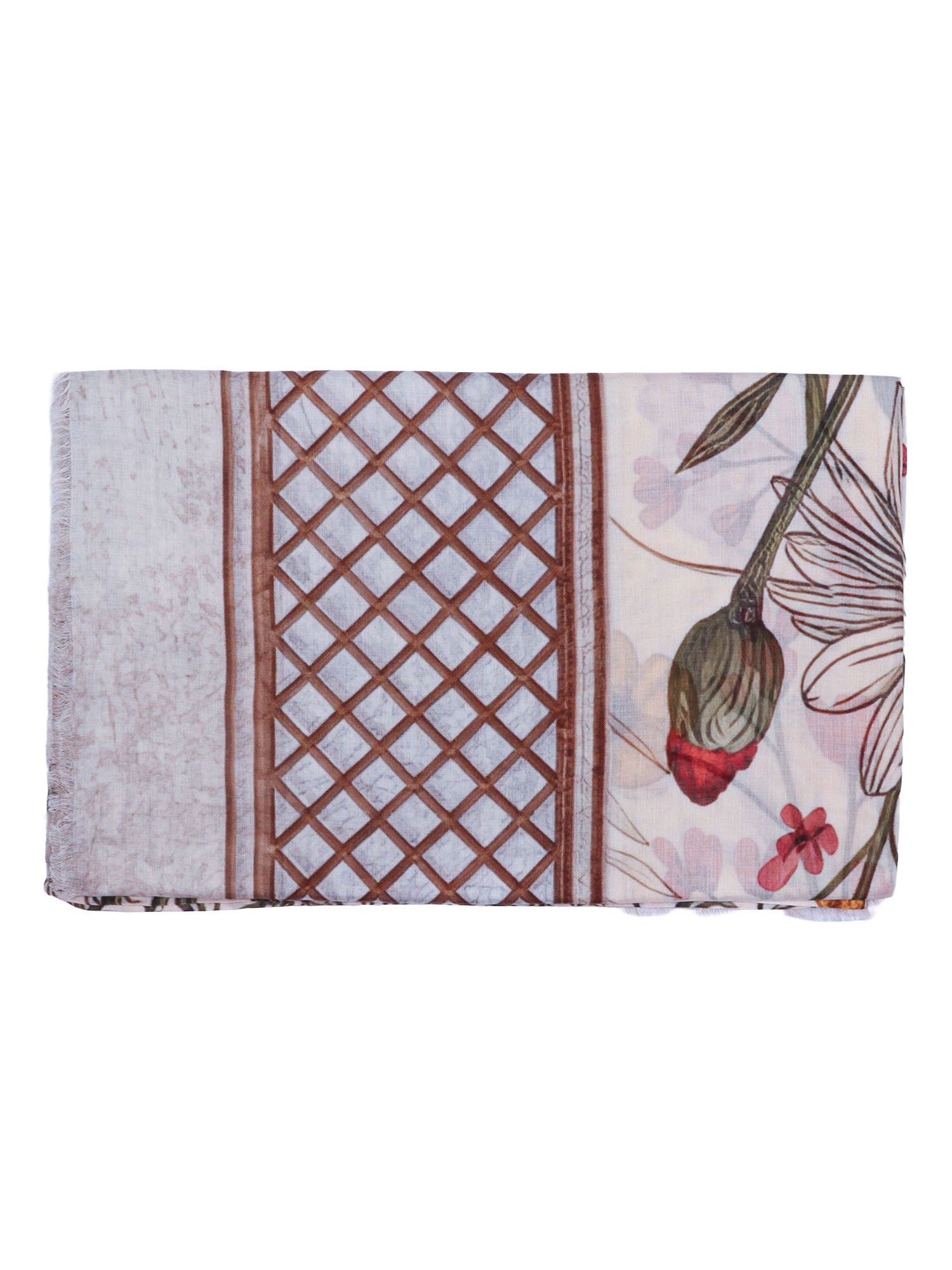 Perla Stole White Modal Silk Scarf