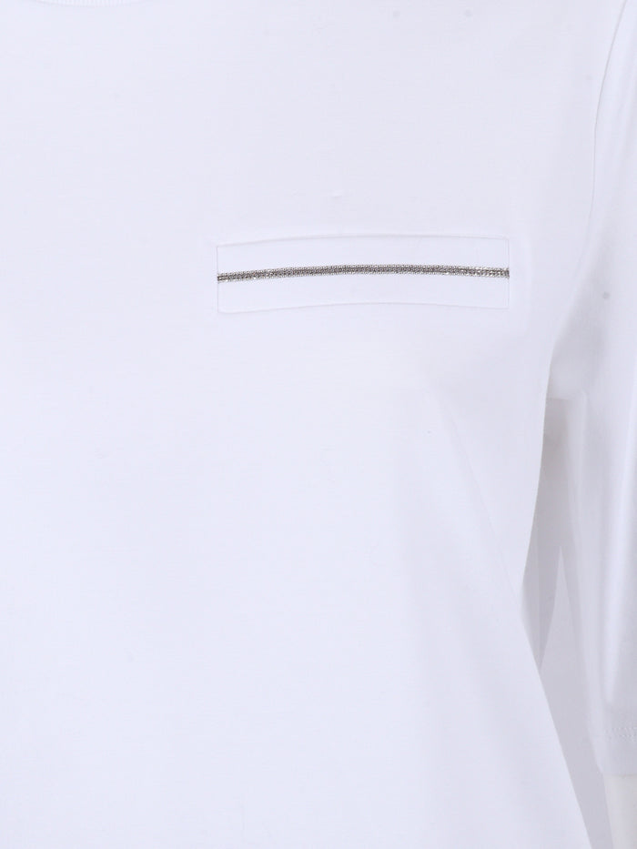 Blouse White Cotton Elastane Shirt