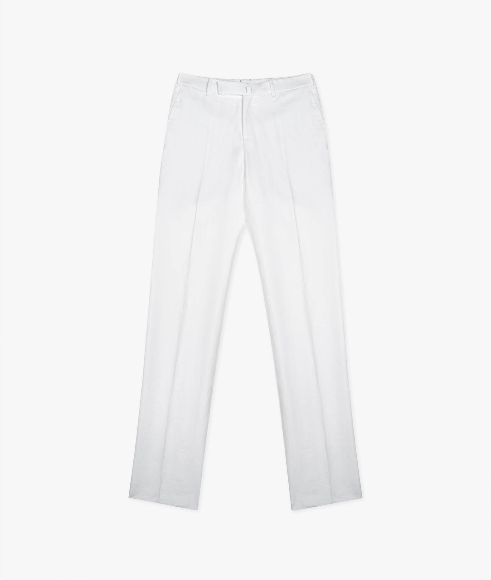 Linen Tousers Portofino White Tailored Made Trousers