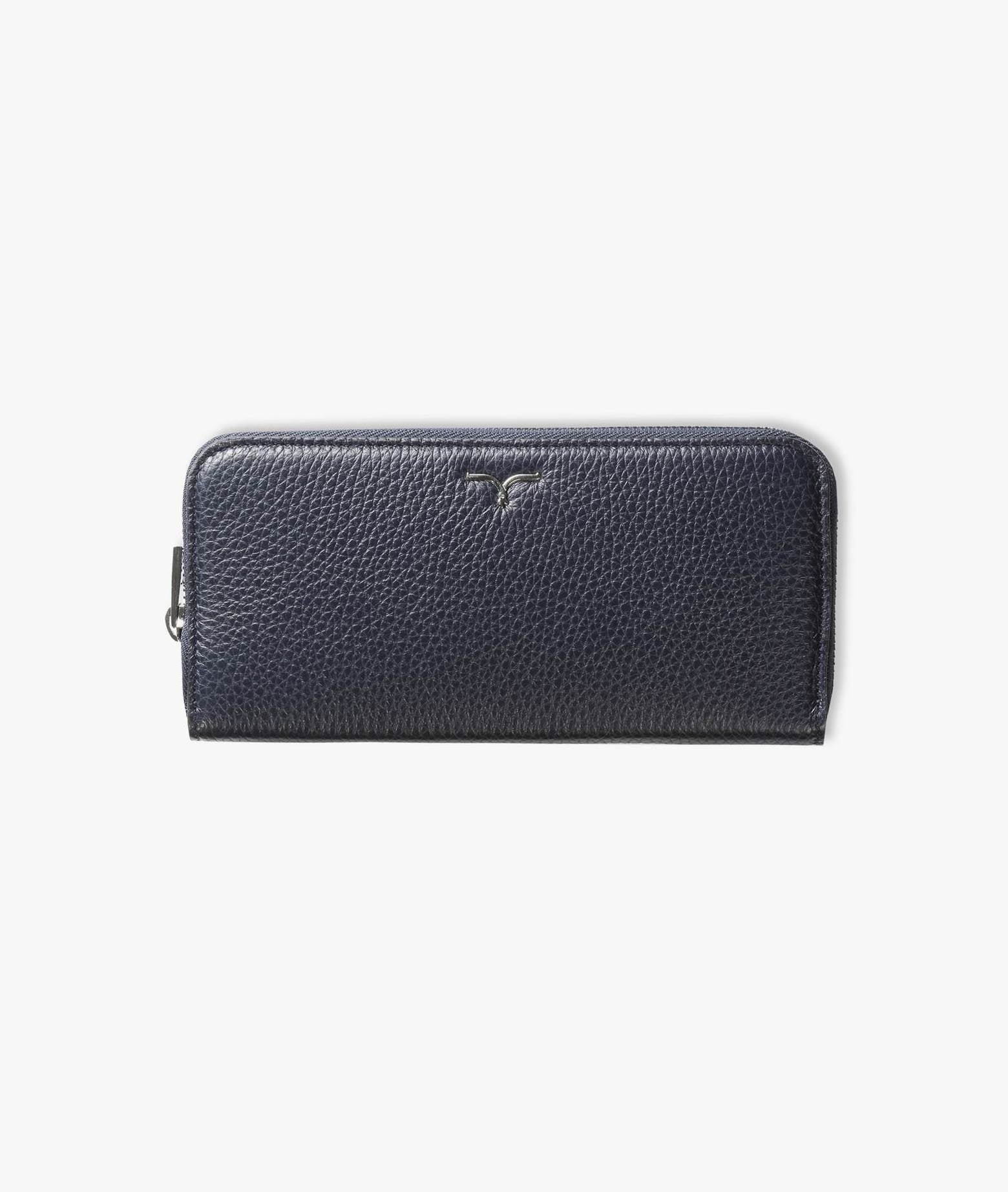 Zippered Wallet Lira Navy And Money Holder