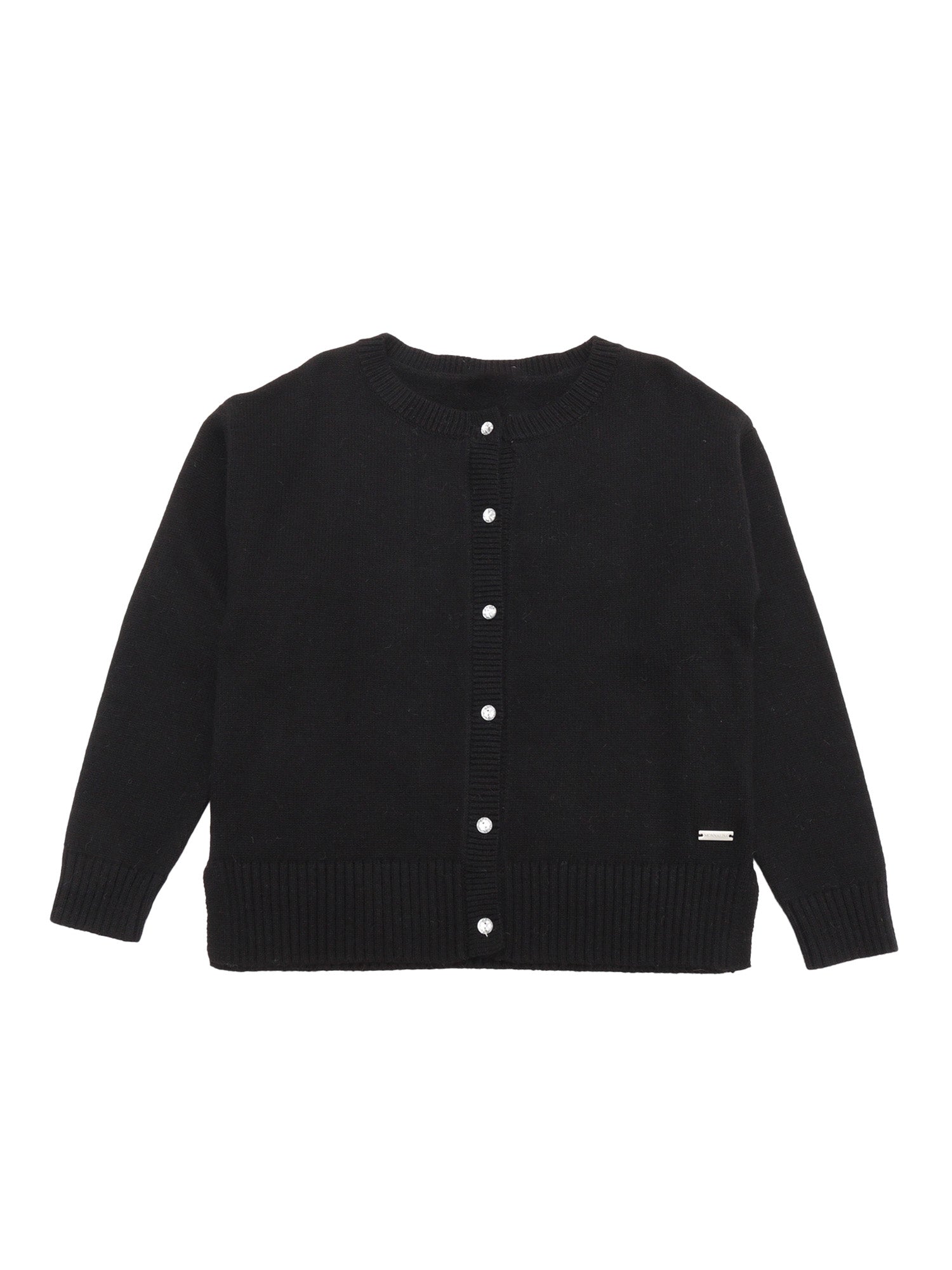 Cardigan Black Angora Wool Polyamide Viscose