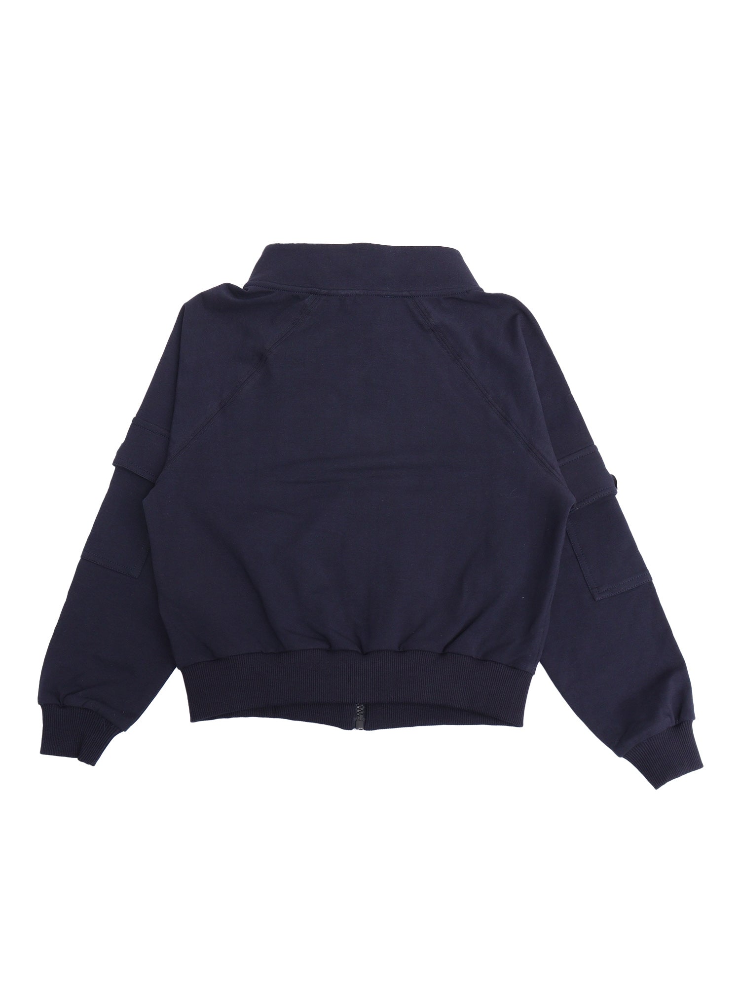 SWEATSHIRT WITH POCKETS Blue Cotton Elastan