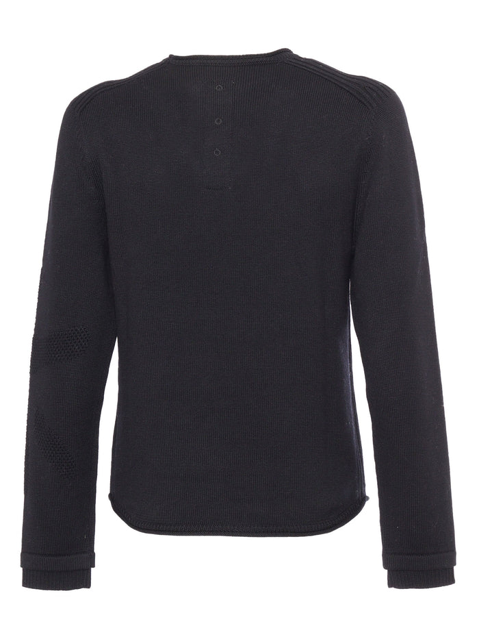 Crewneck Sweater Blue Virgin Wool
